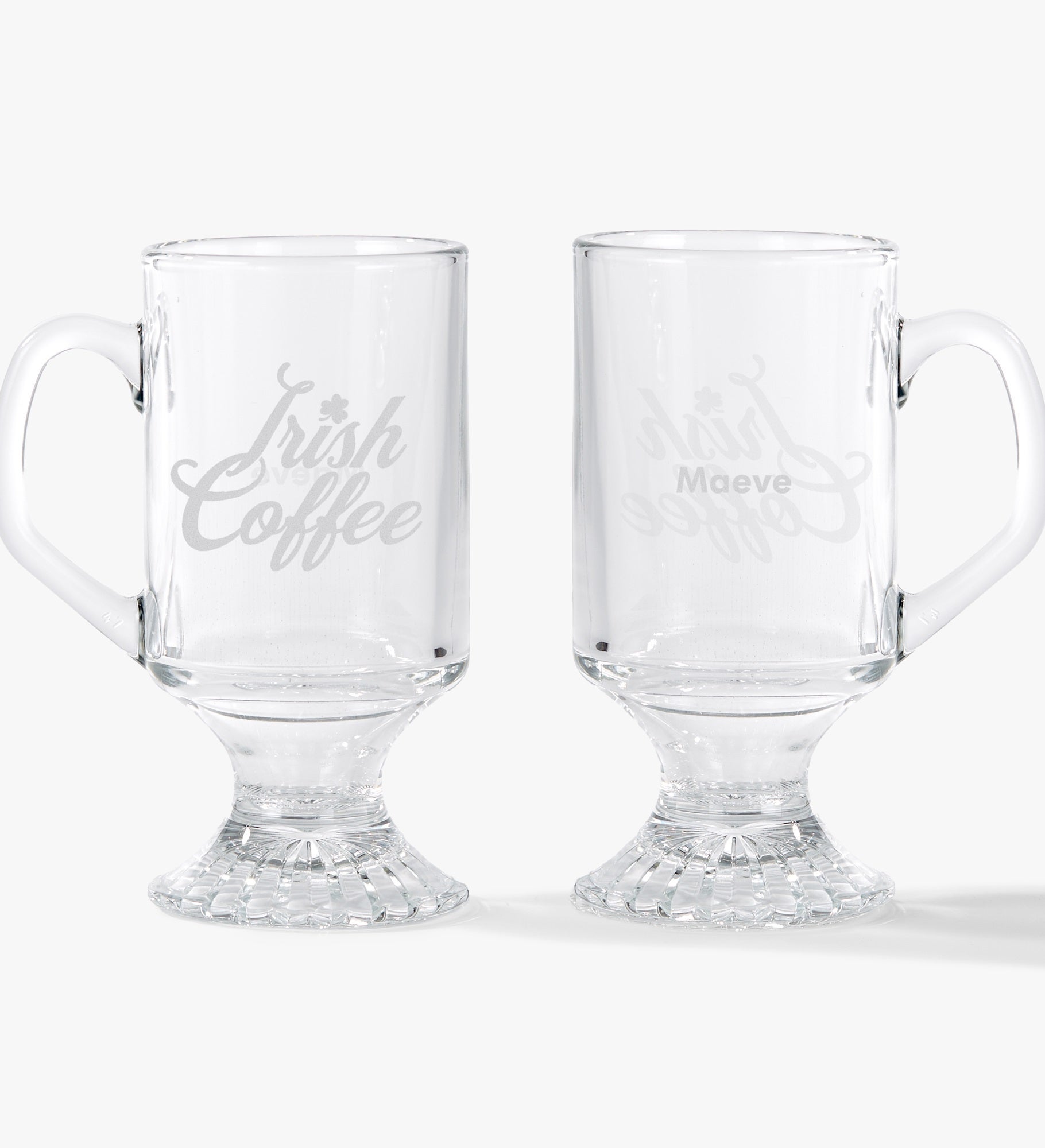 Shamrock Sips Engraved 10oz Irish Footed Mug