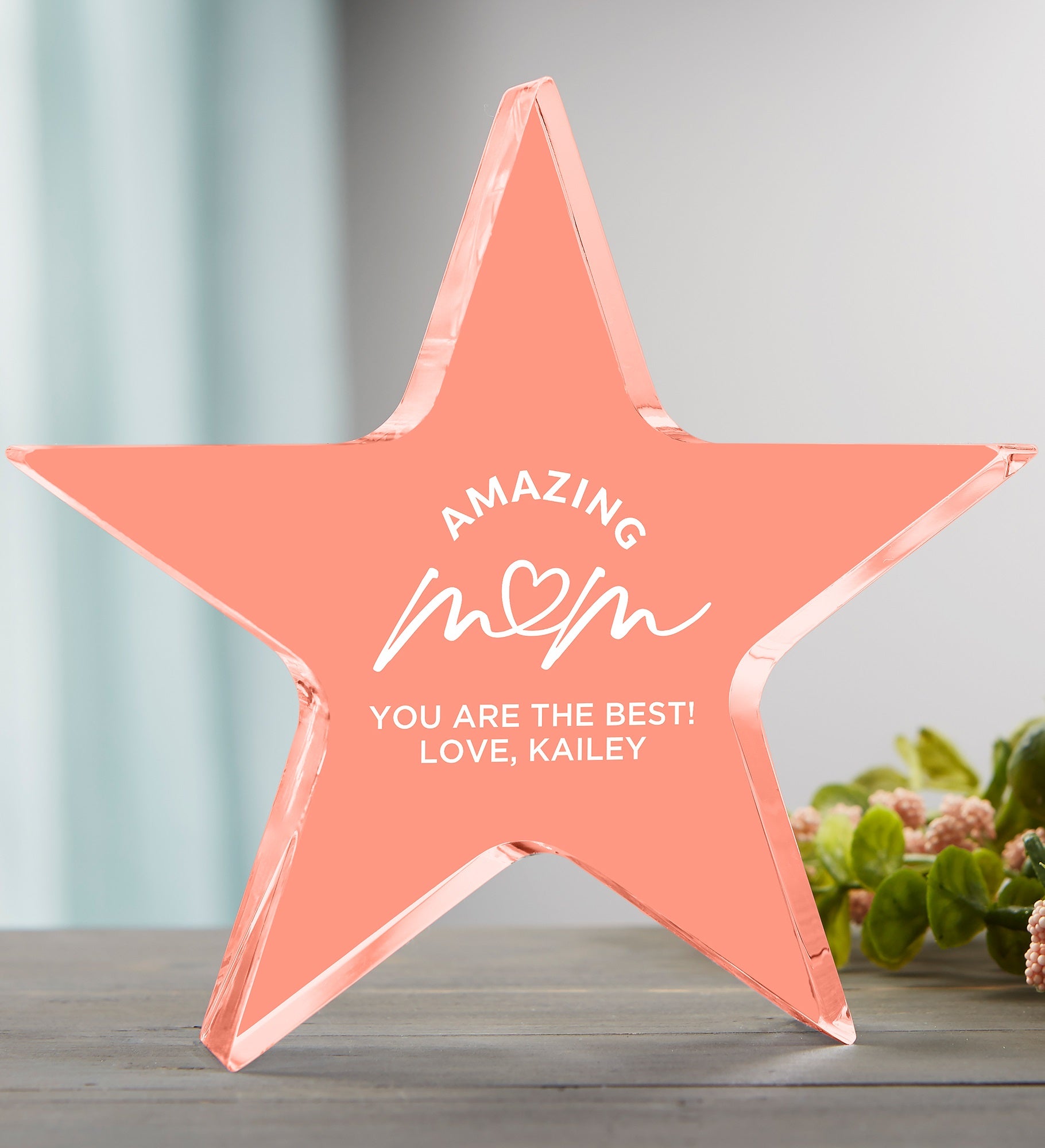 Amazing Mom Personalized Colored Star Keepsake