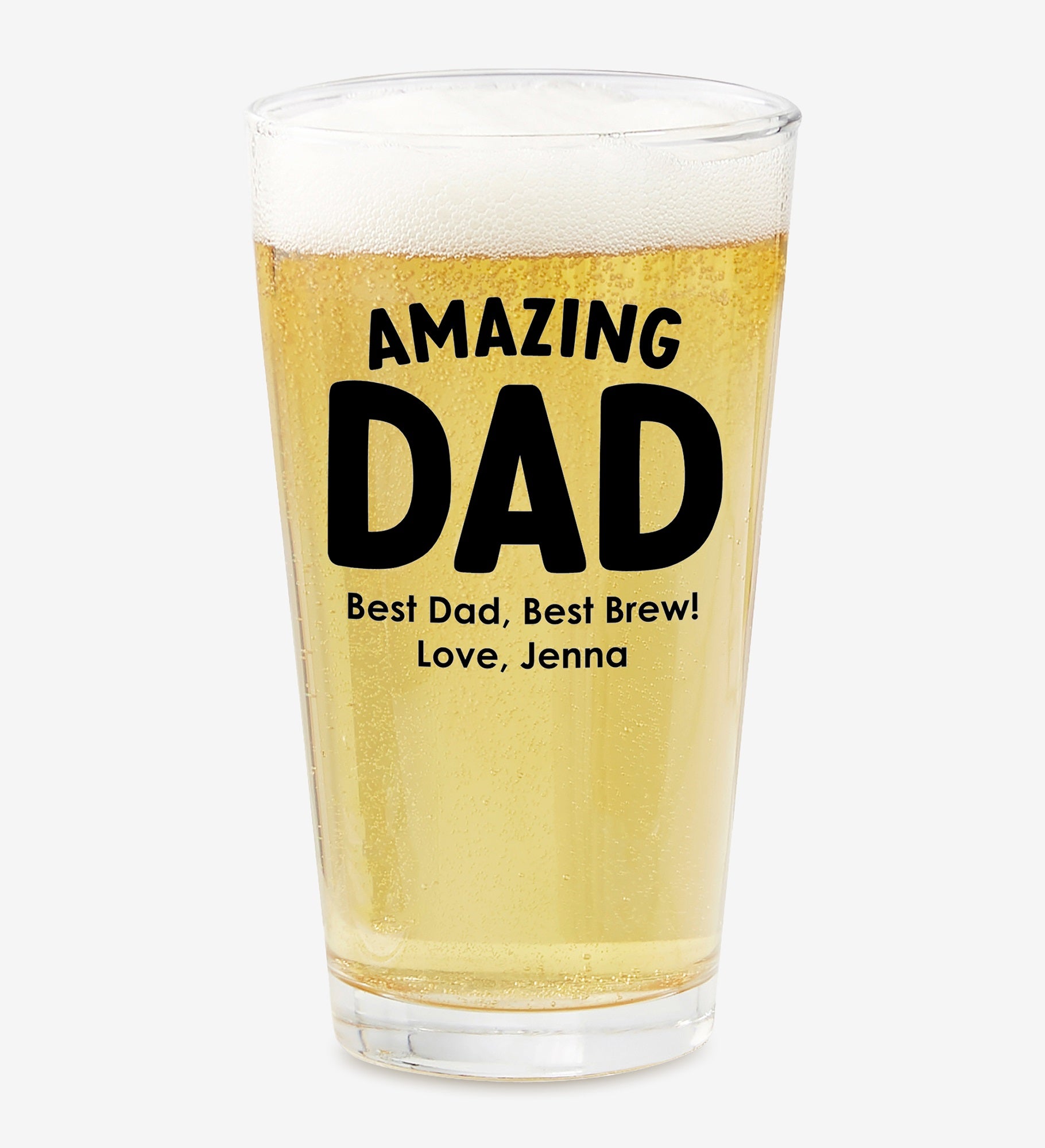 Amazing Dad Personalized Printed Pint Glass