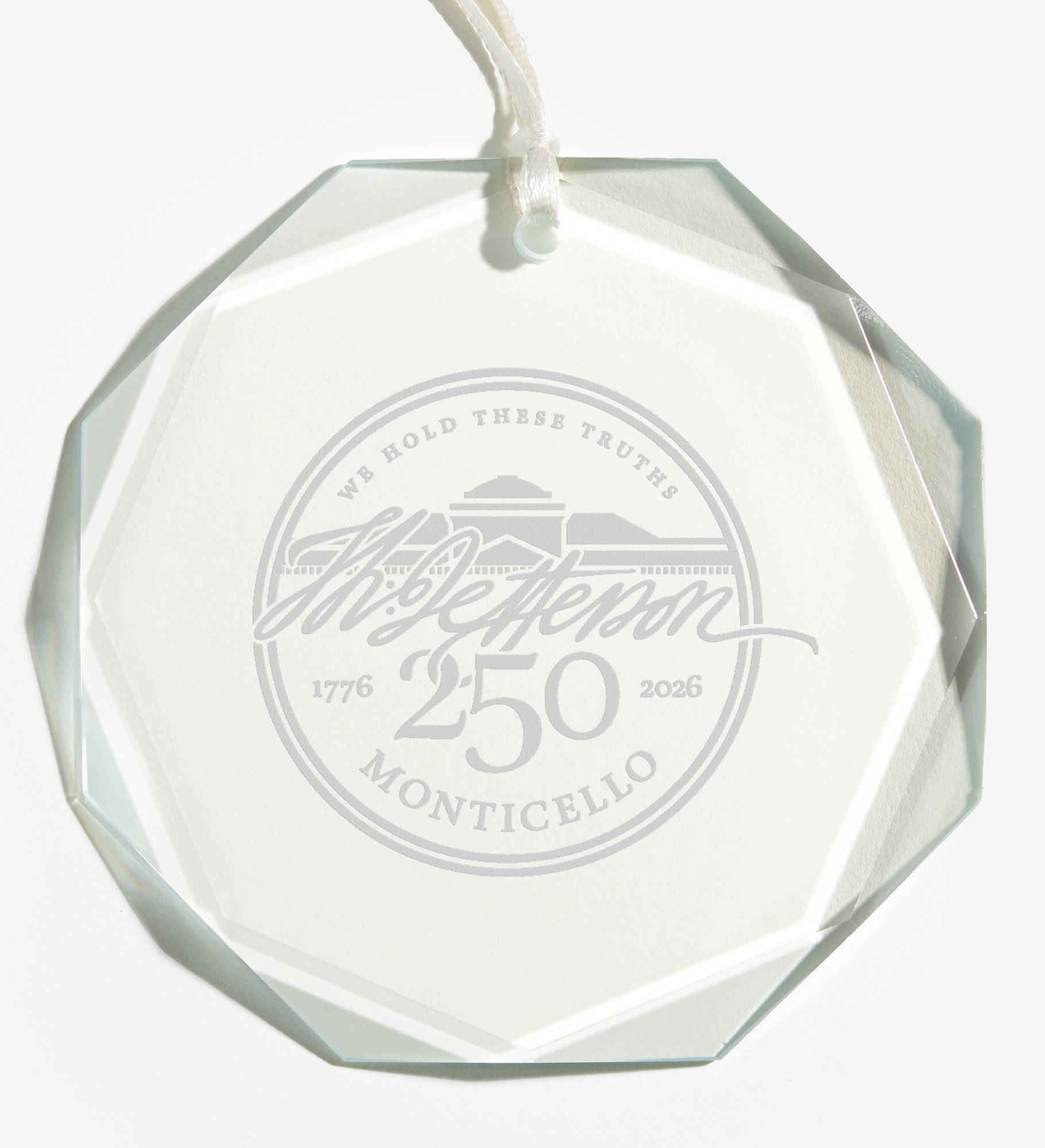 United States 250th Birthday Premium Octagon Engraved Ornament