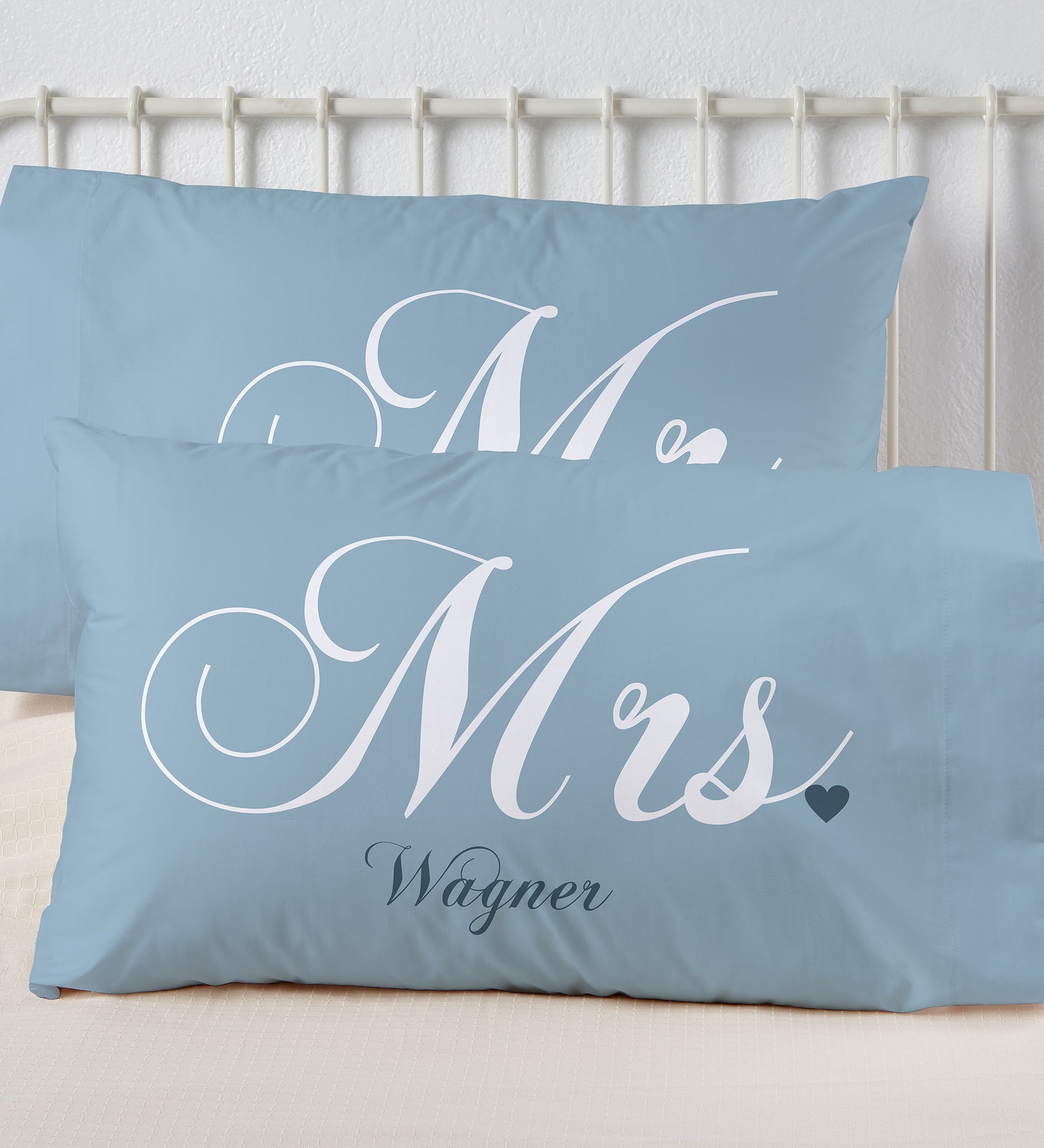 Mr. and Mrs. Collection Personalized Pillowcase Set