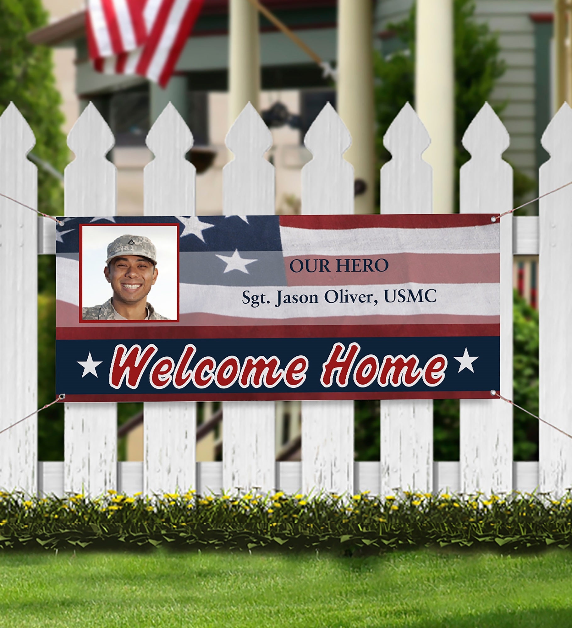 Military Proud Personalized Photo Banner