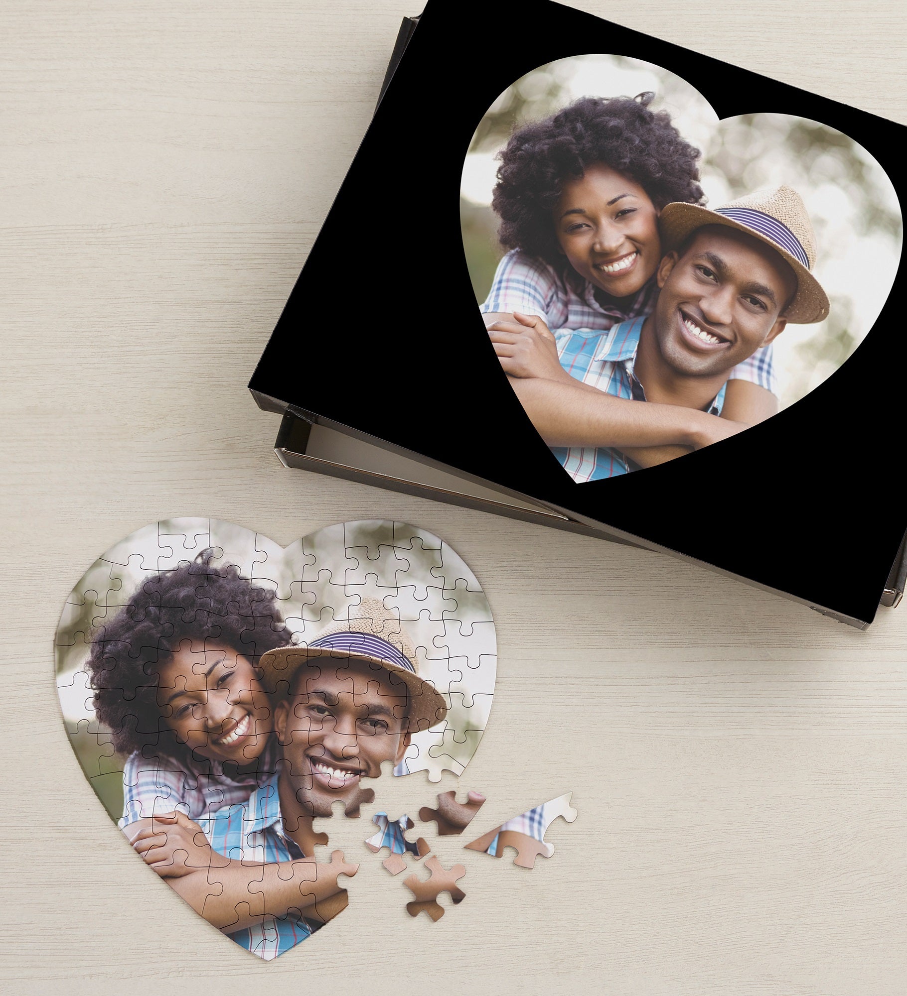 Love Connection Personalized Mini Heart Photo Puzzle
