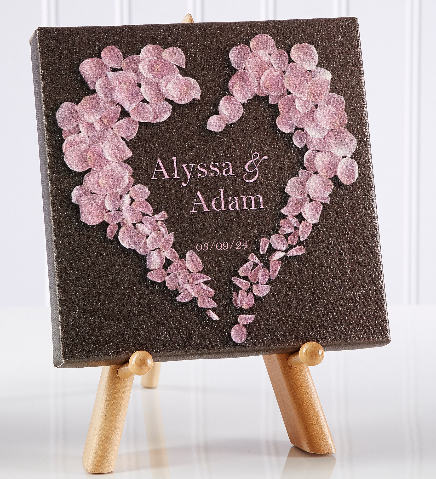 Heart of Roses Personalized Canvas Print