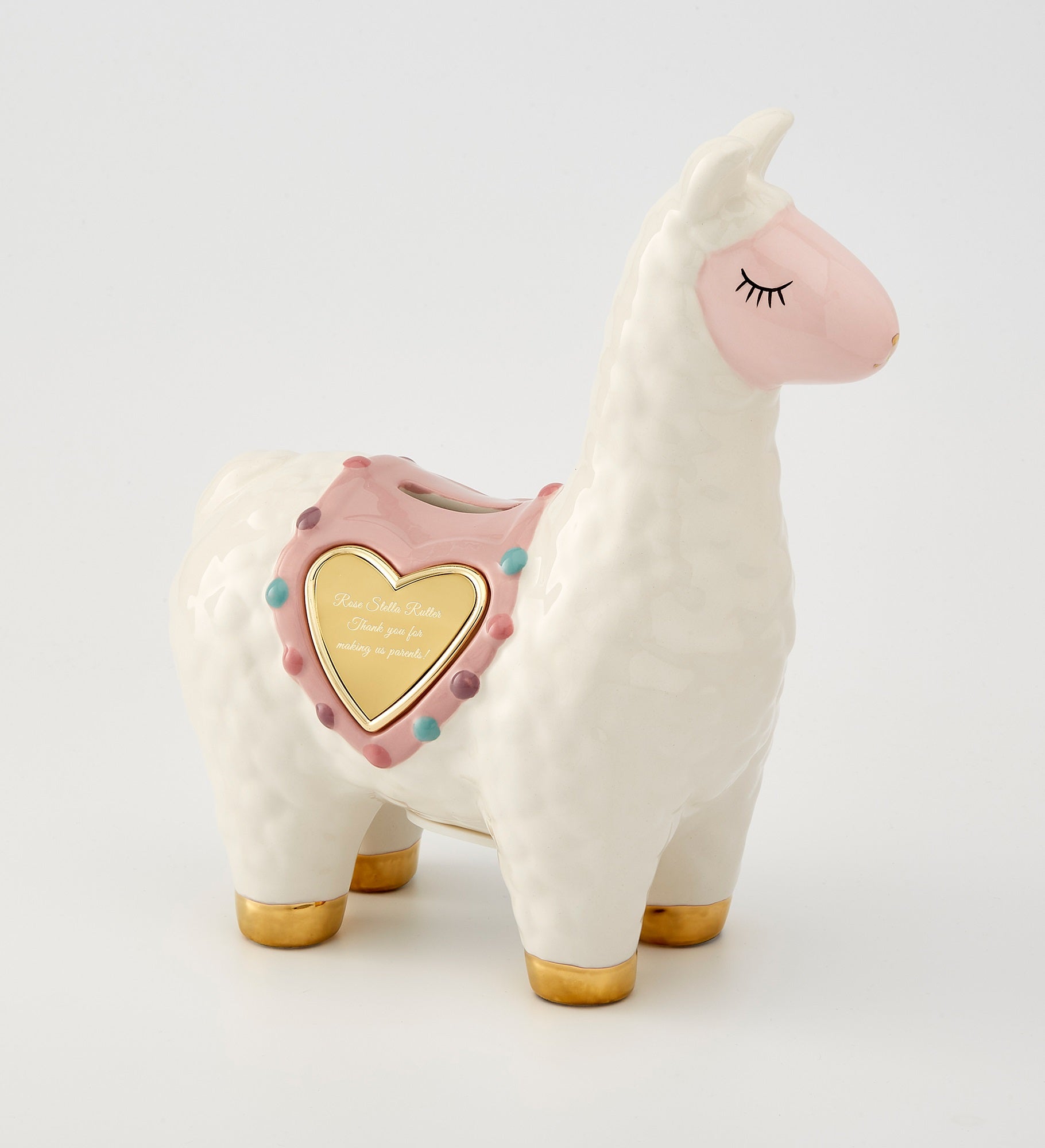 Engraved Children's Ceramic Llama Bank