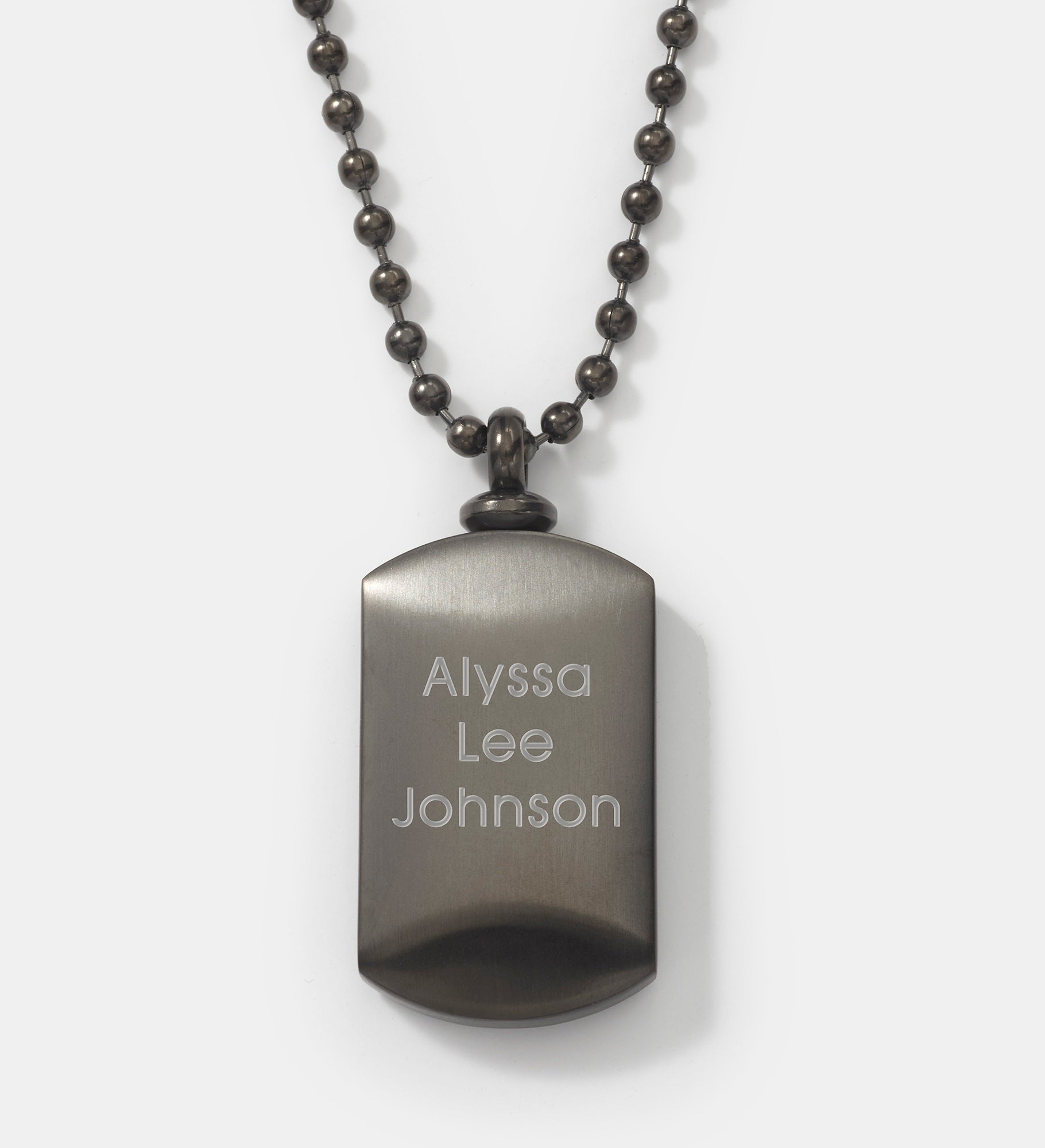  Engraved Memorial Dog Tag Urn Necklace