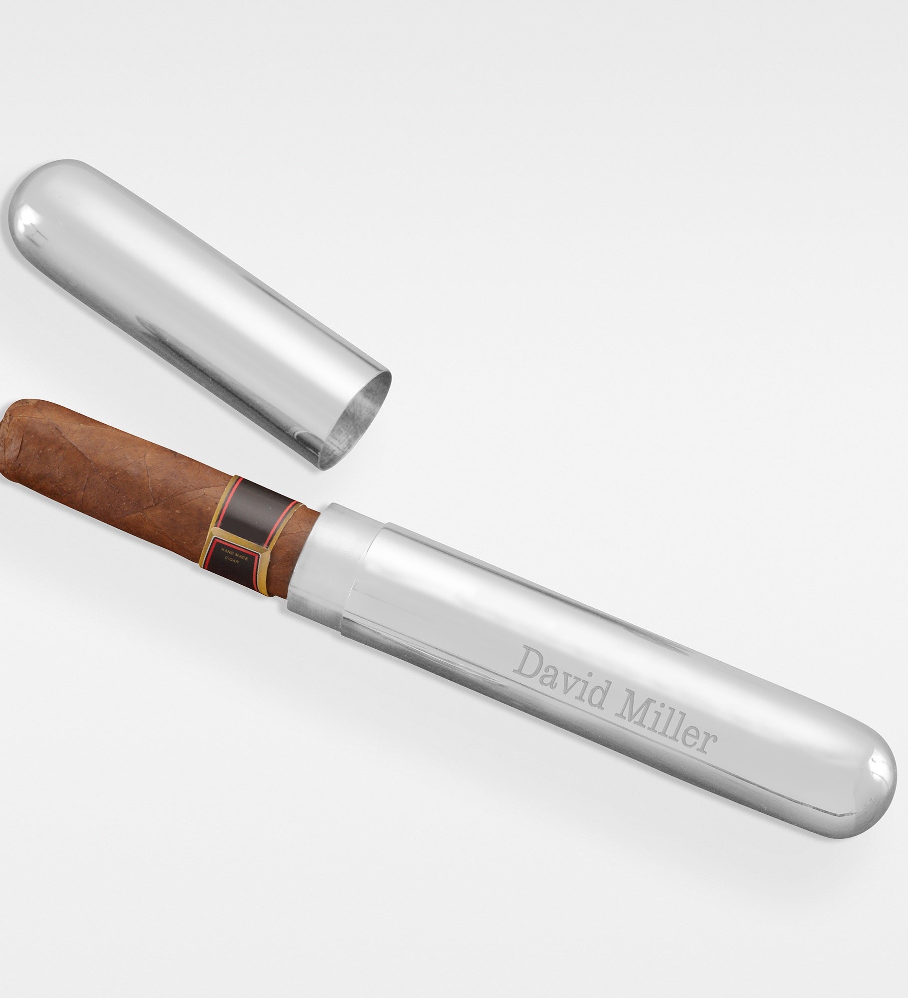  Engraved Silver Cigar Case and Cutter For Him