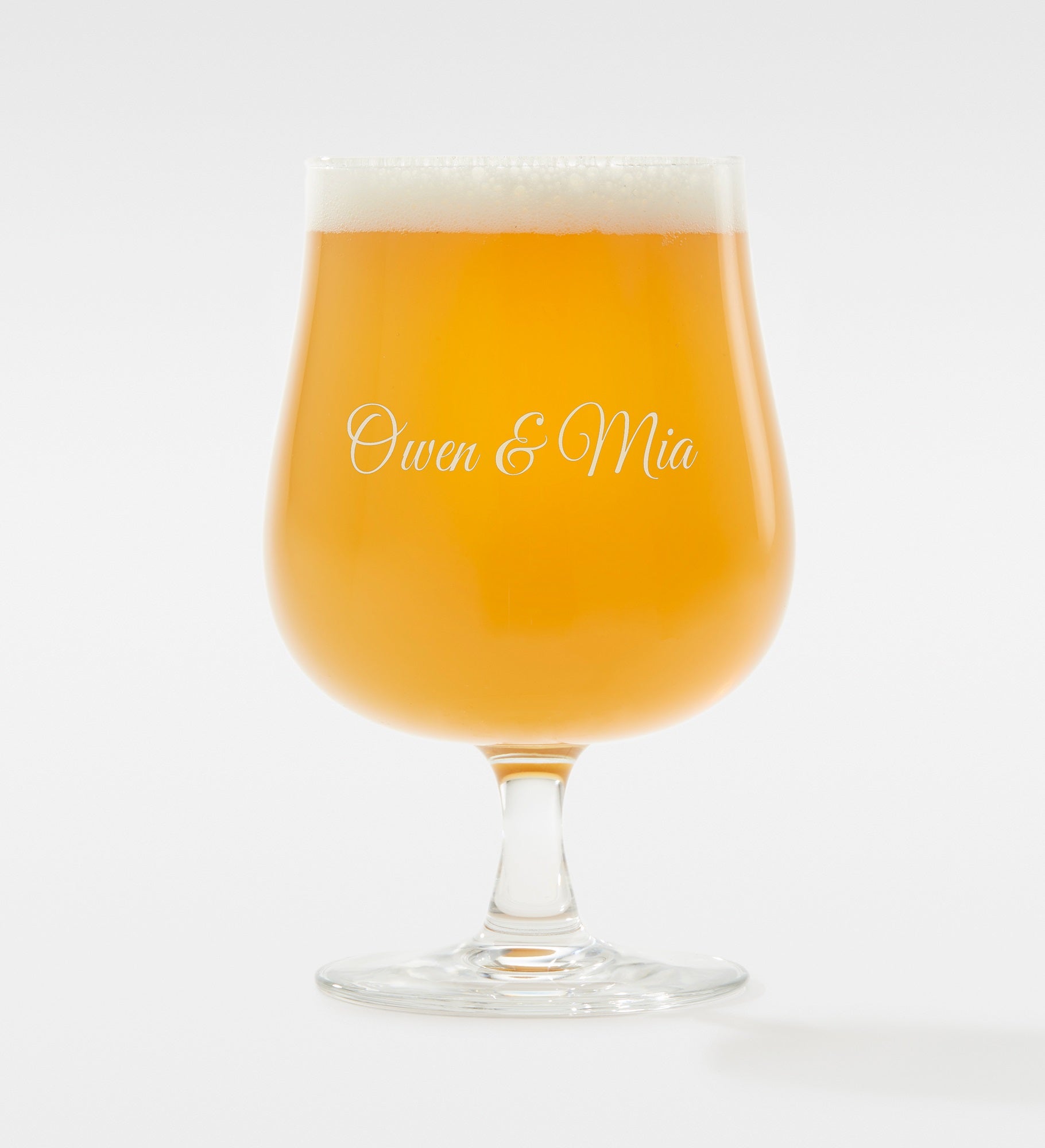 Engraved Housewarming Belgium Craft Beer Glass