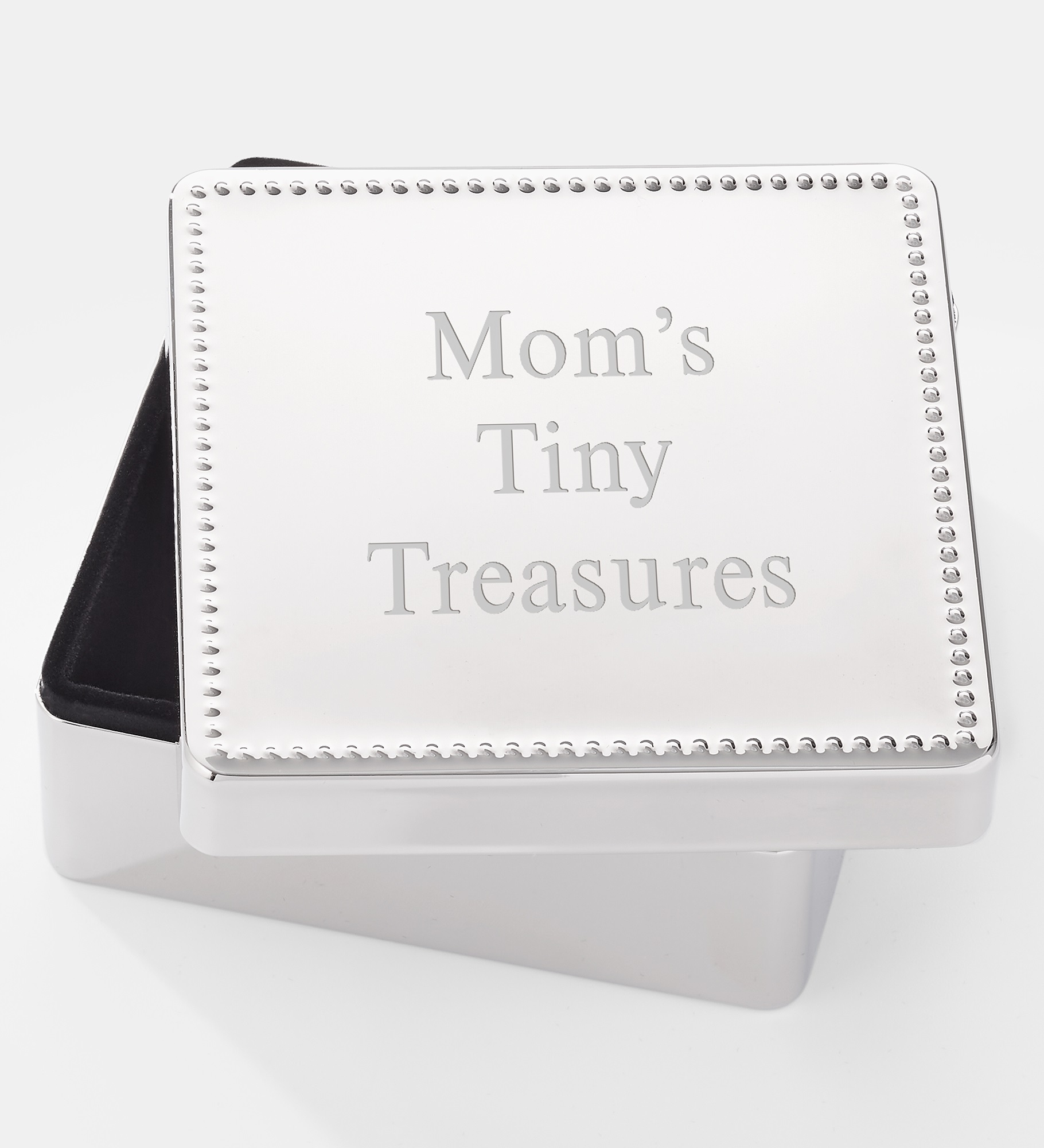  Engraved Beaded Square Keepsake Box for Mom