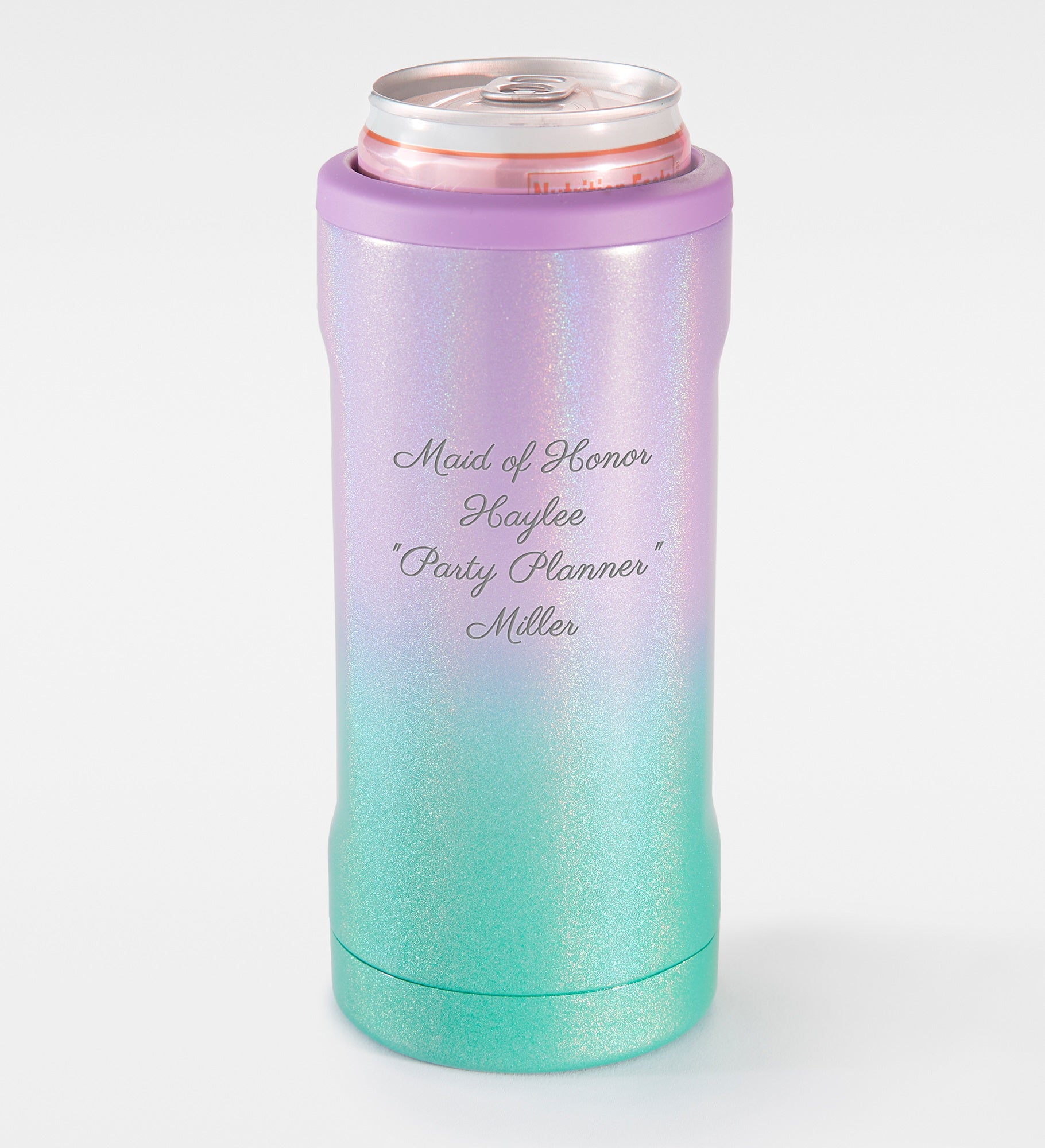 Engraved Brumate Wedding Party Slim Can Cooler