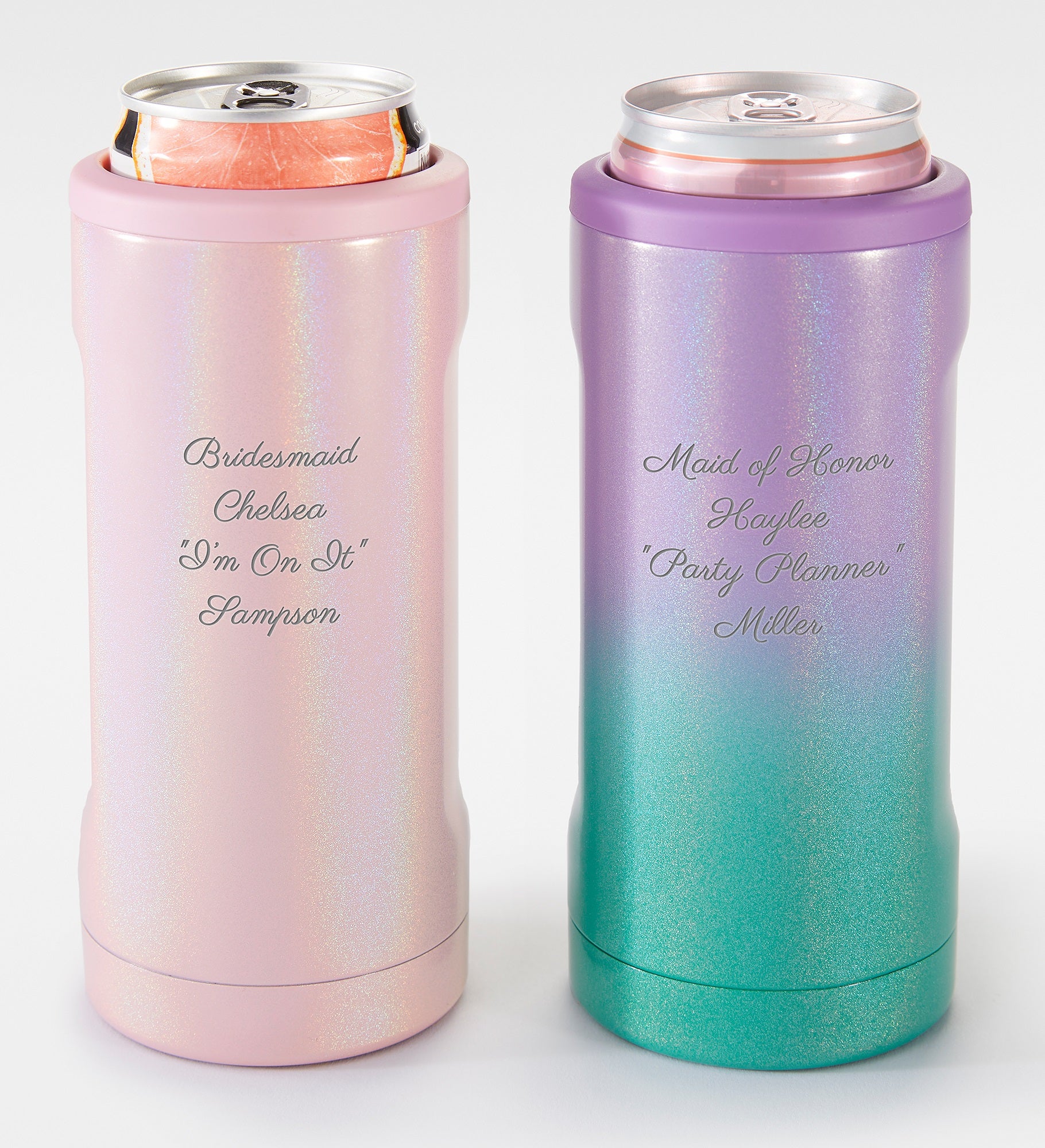 Engraved Brumate Mermaid Party Slim Can Cooler