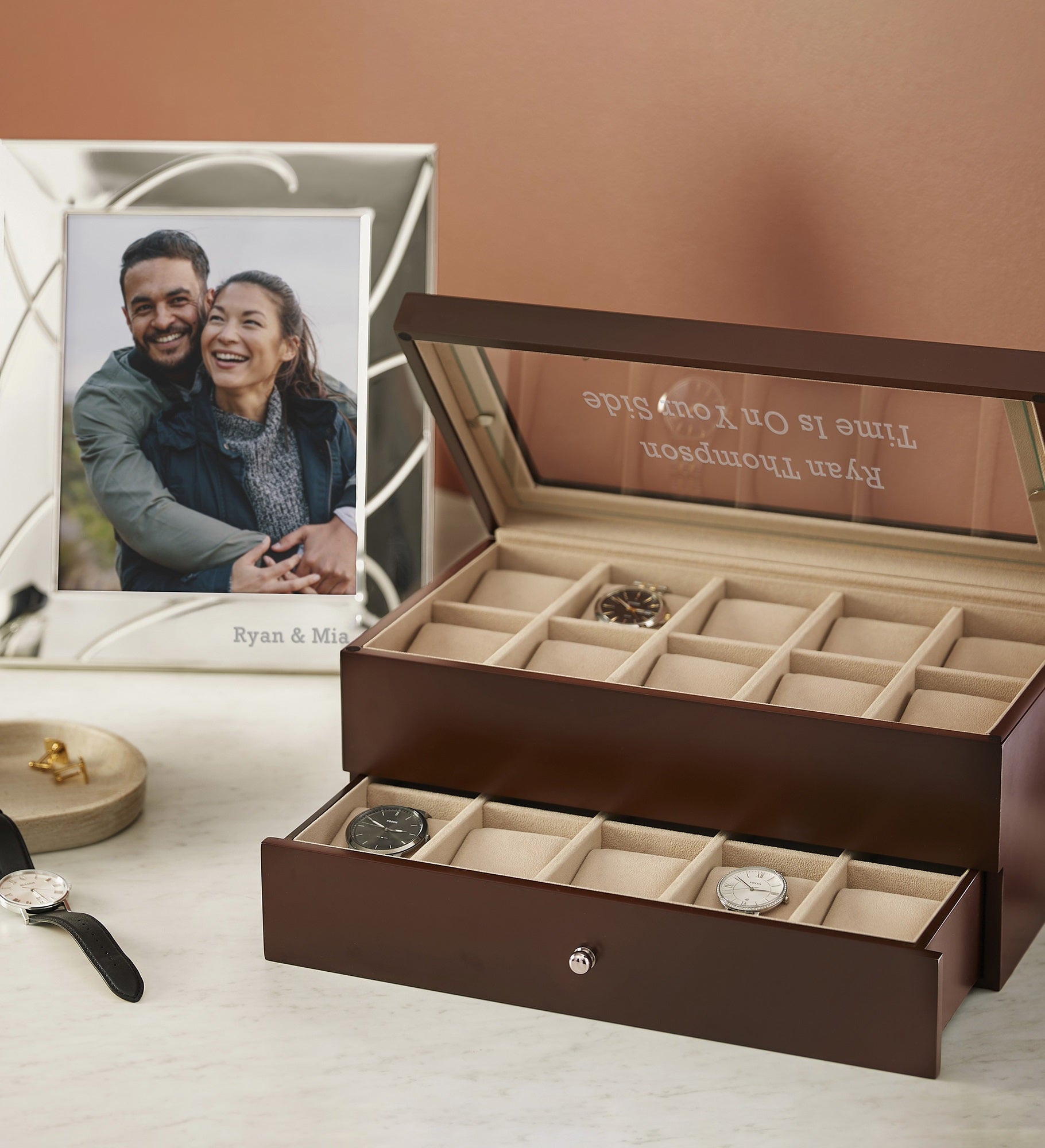 Engraved Lenox "Adorn" Wedding 8x10 Picture Frame