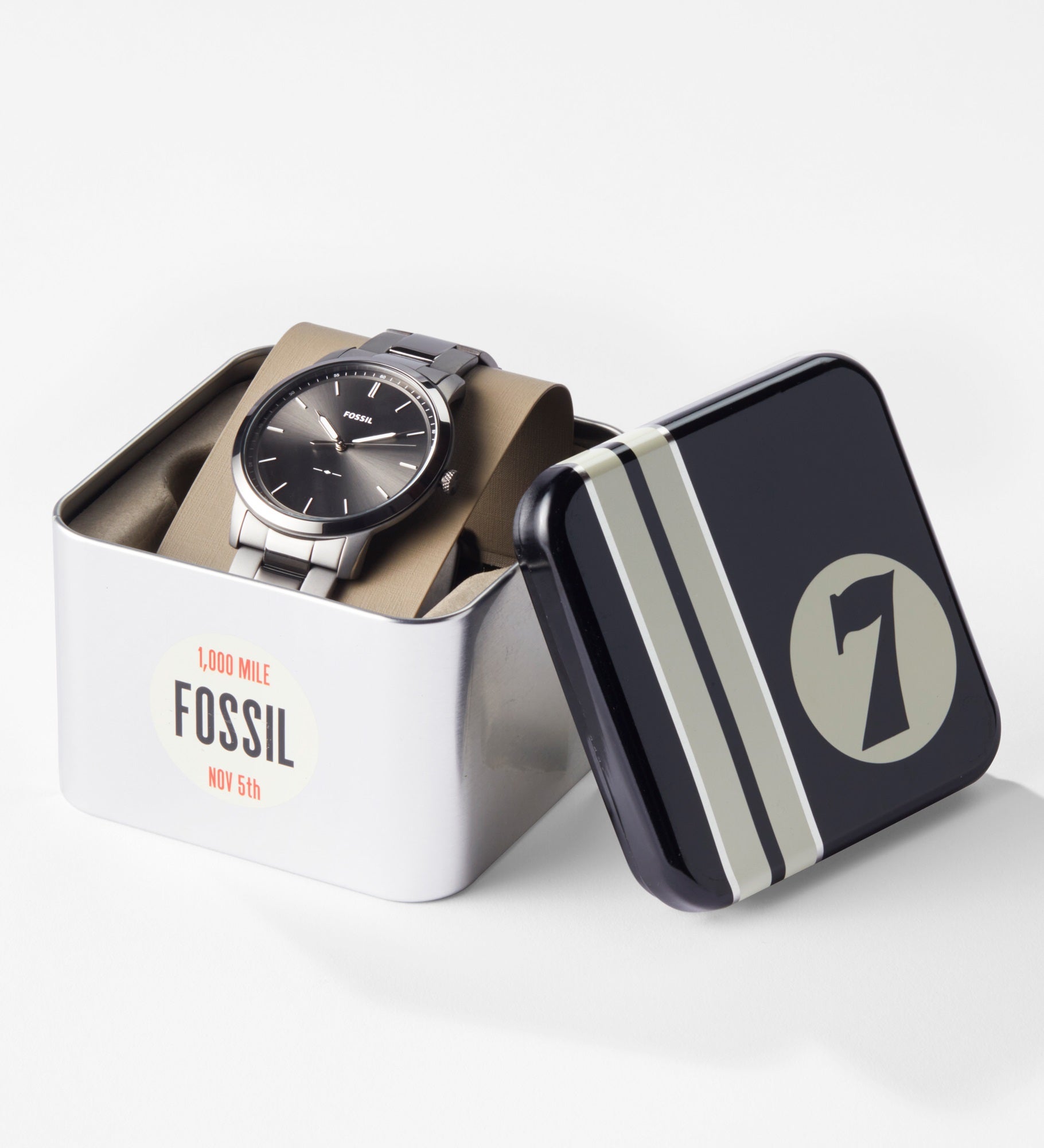 Engraved Fossil Minimalist Smoke Watch