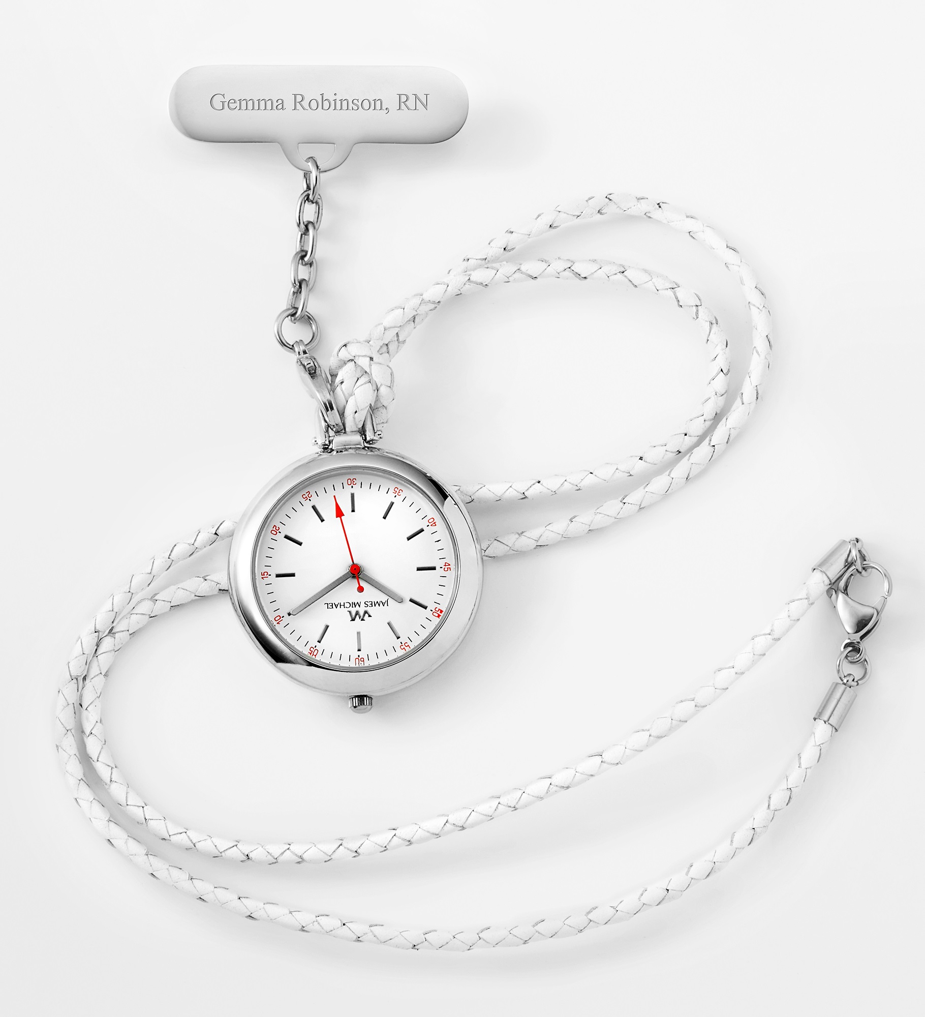Engraved Nurse Pin and Necklace Watch with Keepsake Box