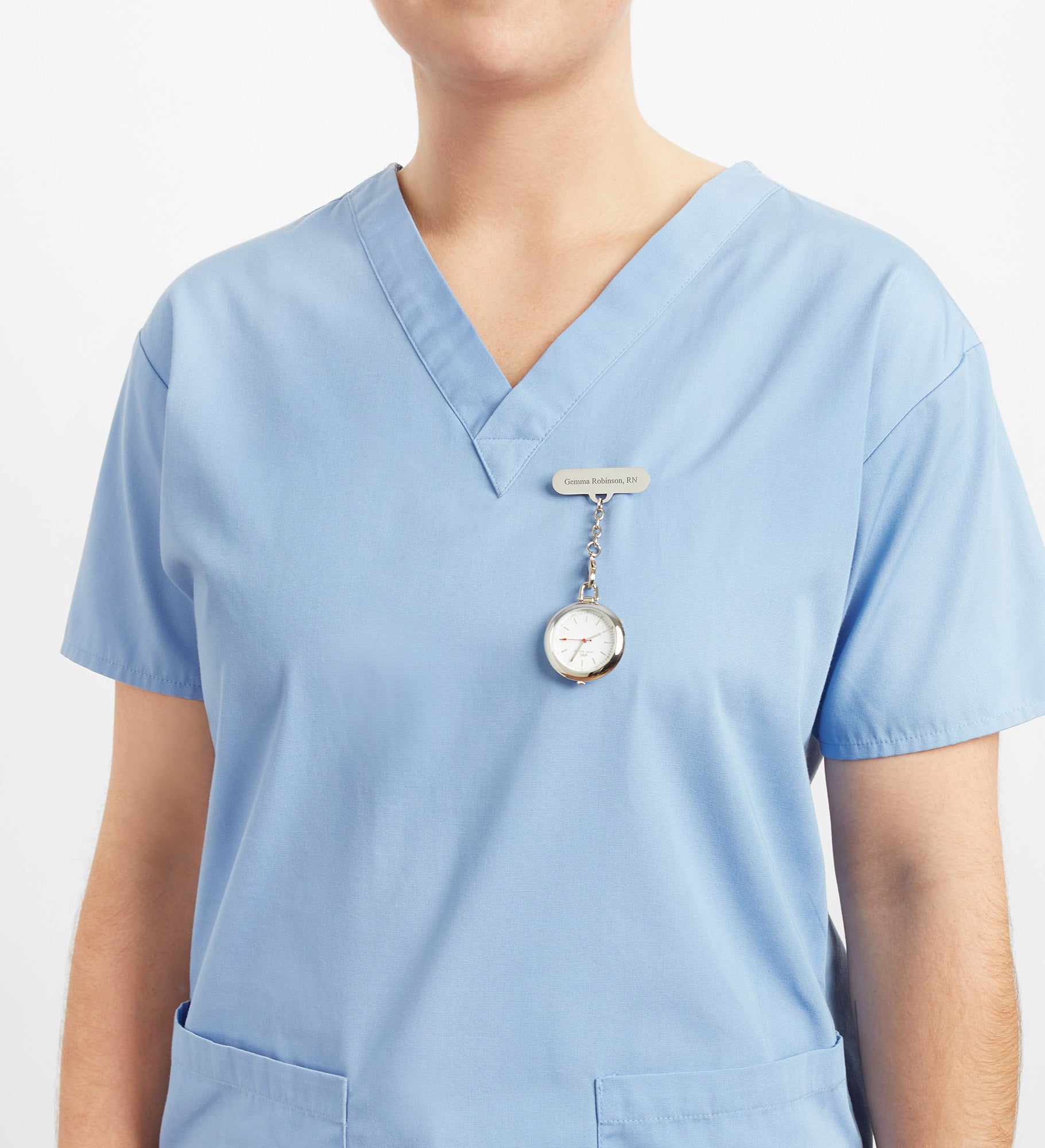 Engraved Nurse Pin and Necklace Watch with Keepsake Box