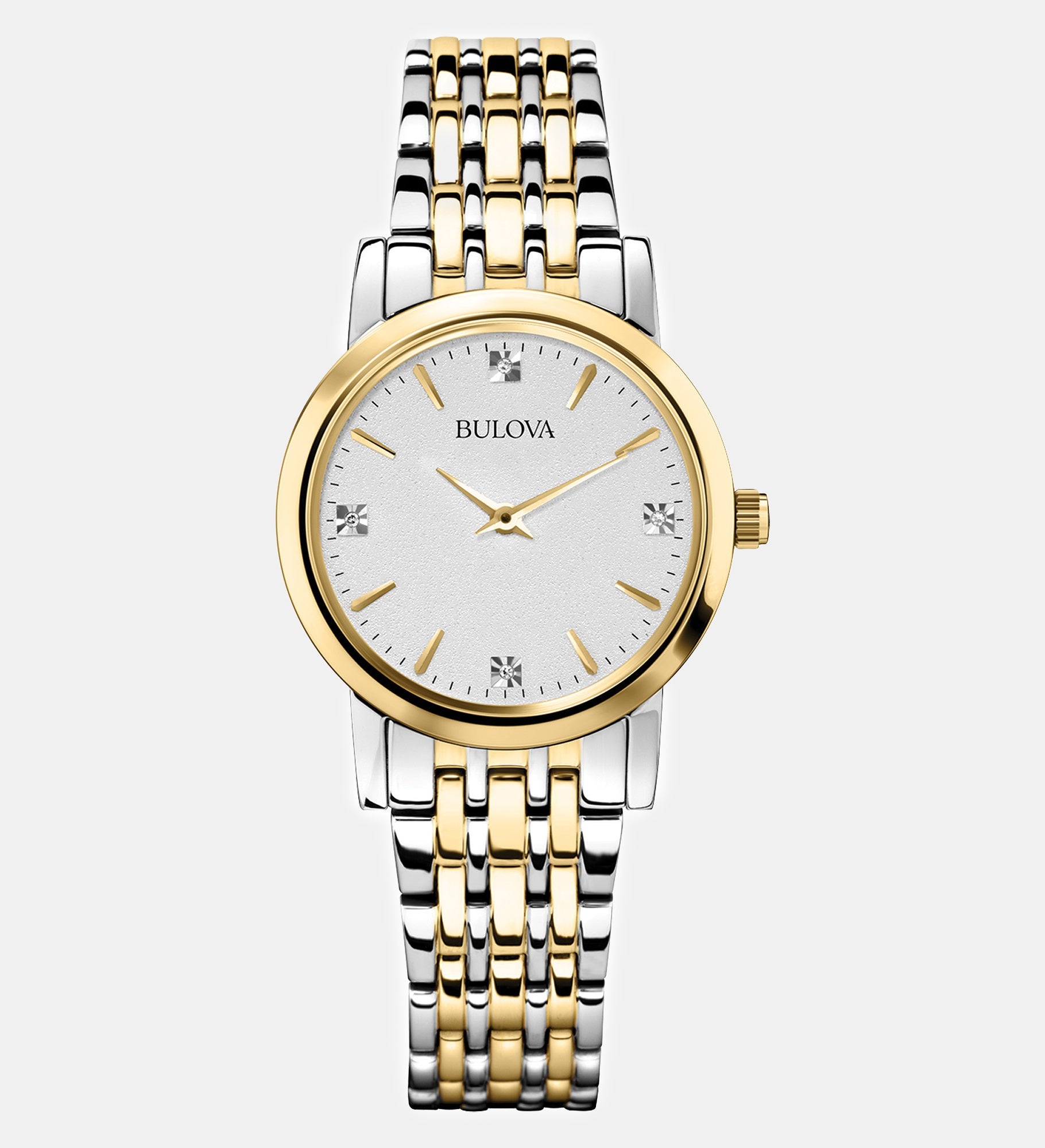 Engraved Bulova Classic Two-Tone Watch 