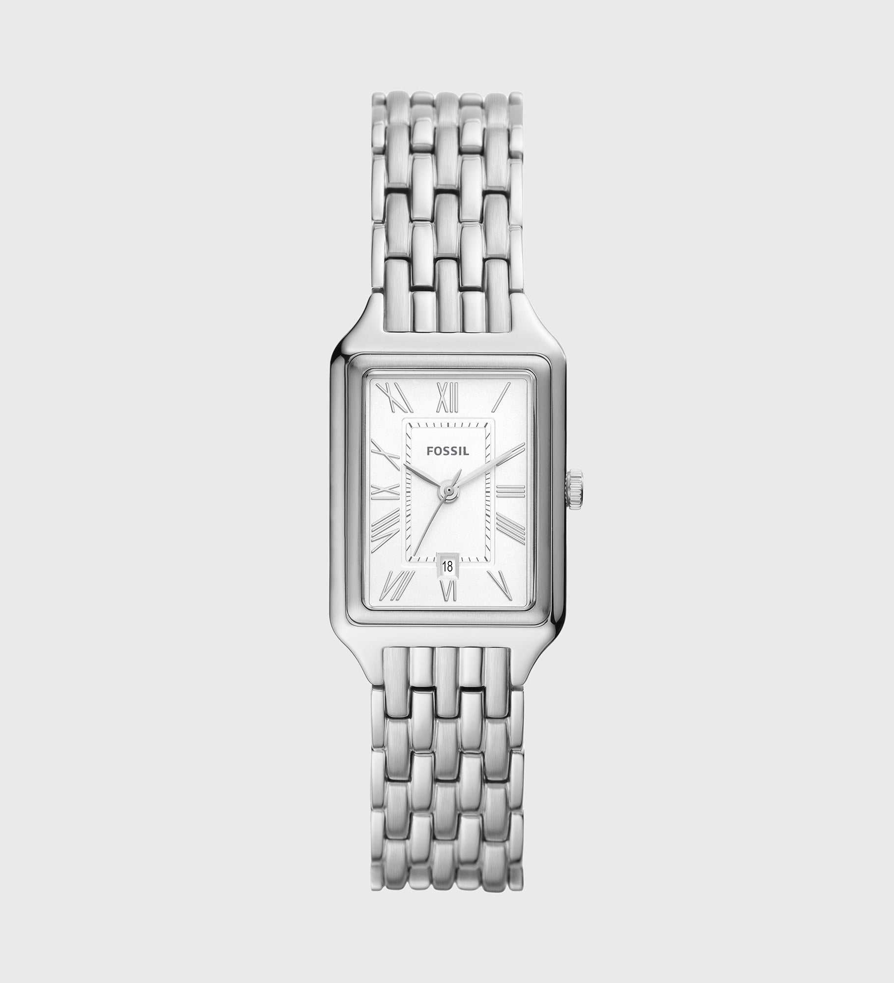 Engraved Fossil Raquel Silver Watch- 23MM