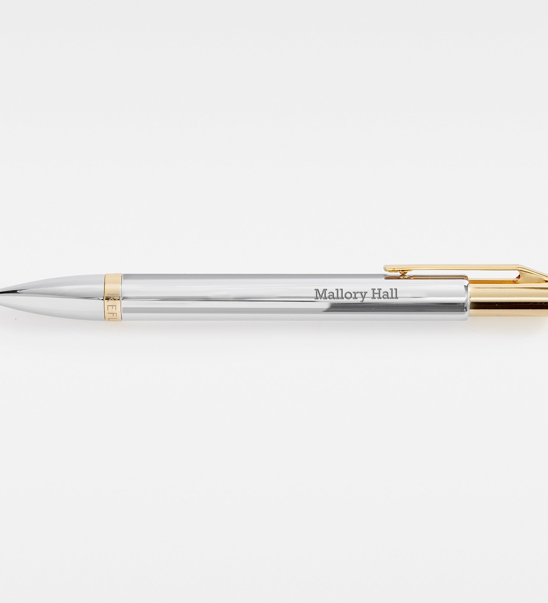 Engraved Reflections Silver & Gold Ballpoint Pen and Box