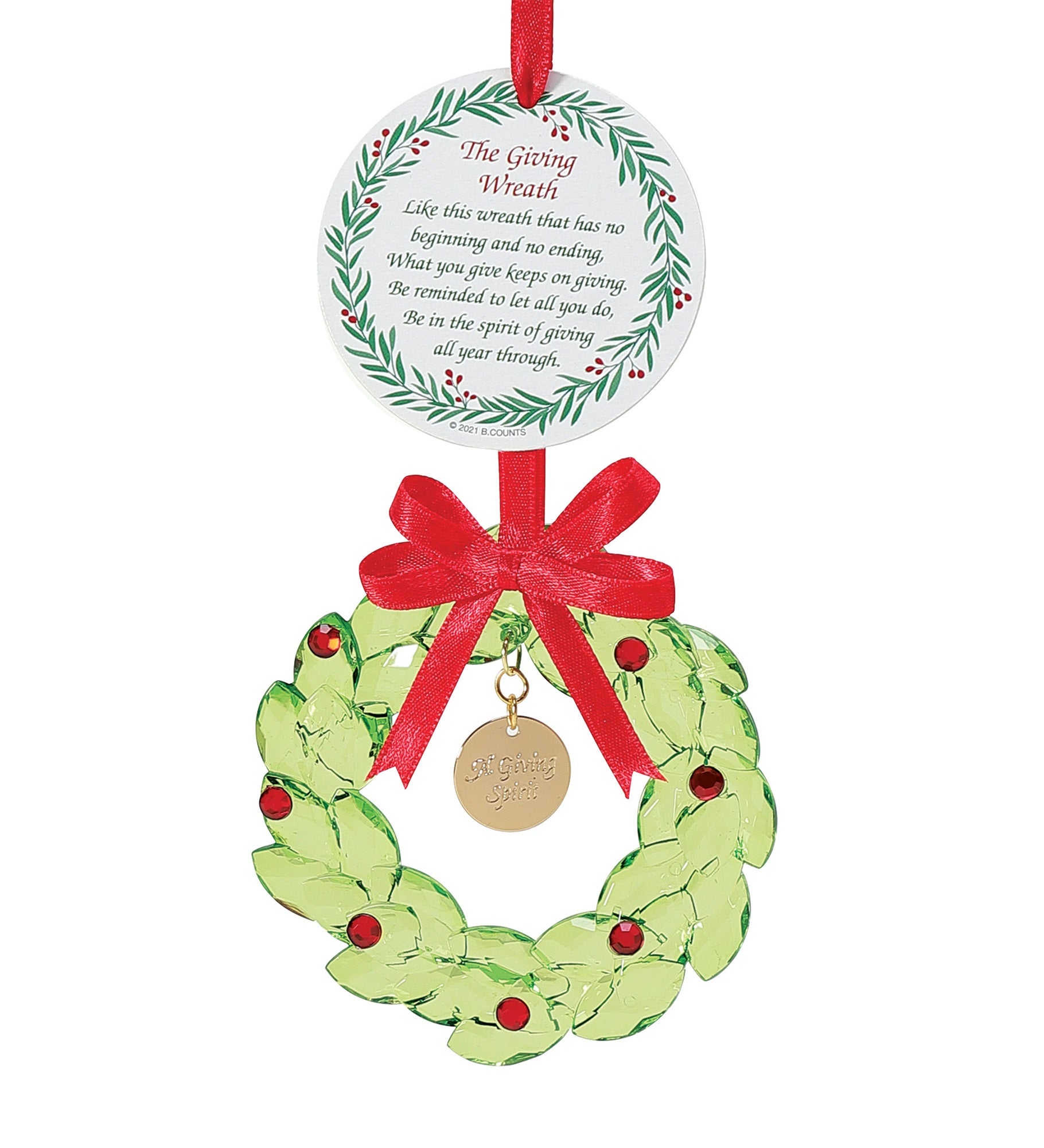 Engraved Giving Wreath Ornament