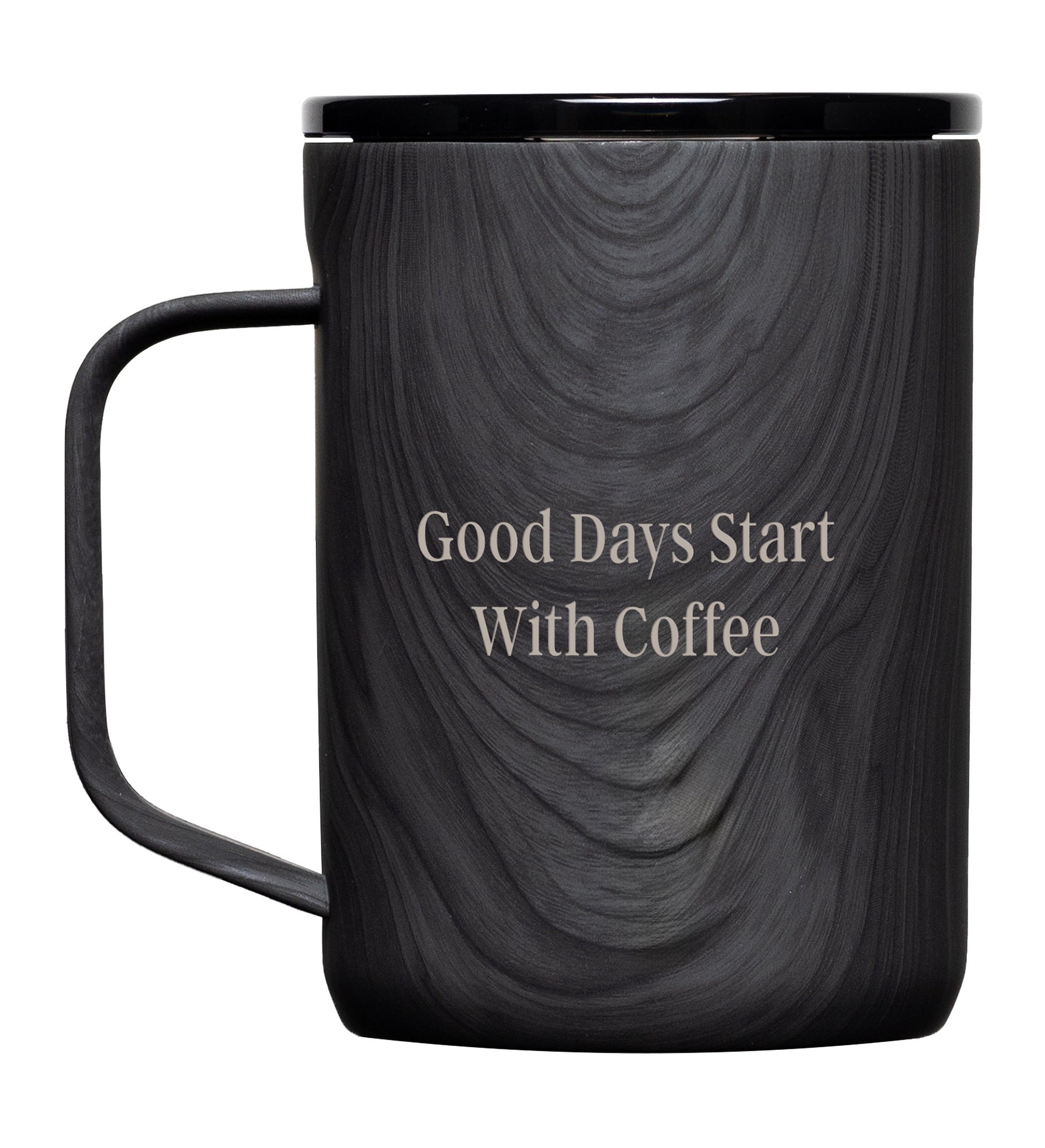 Engraved Corkcicle 16oz Insulated Mug in Burnt Wood