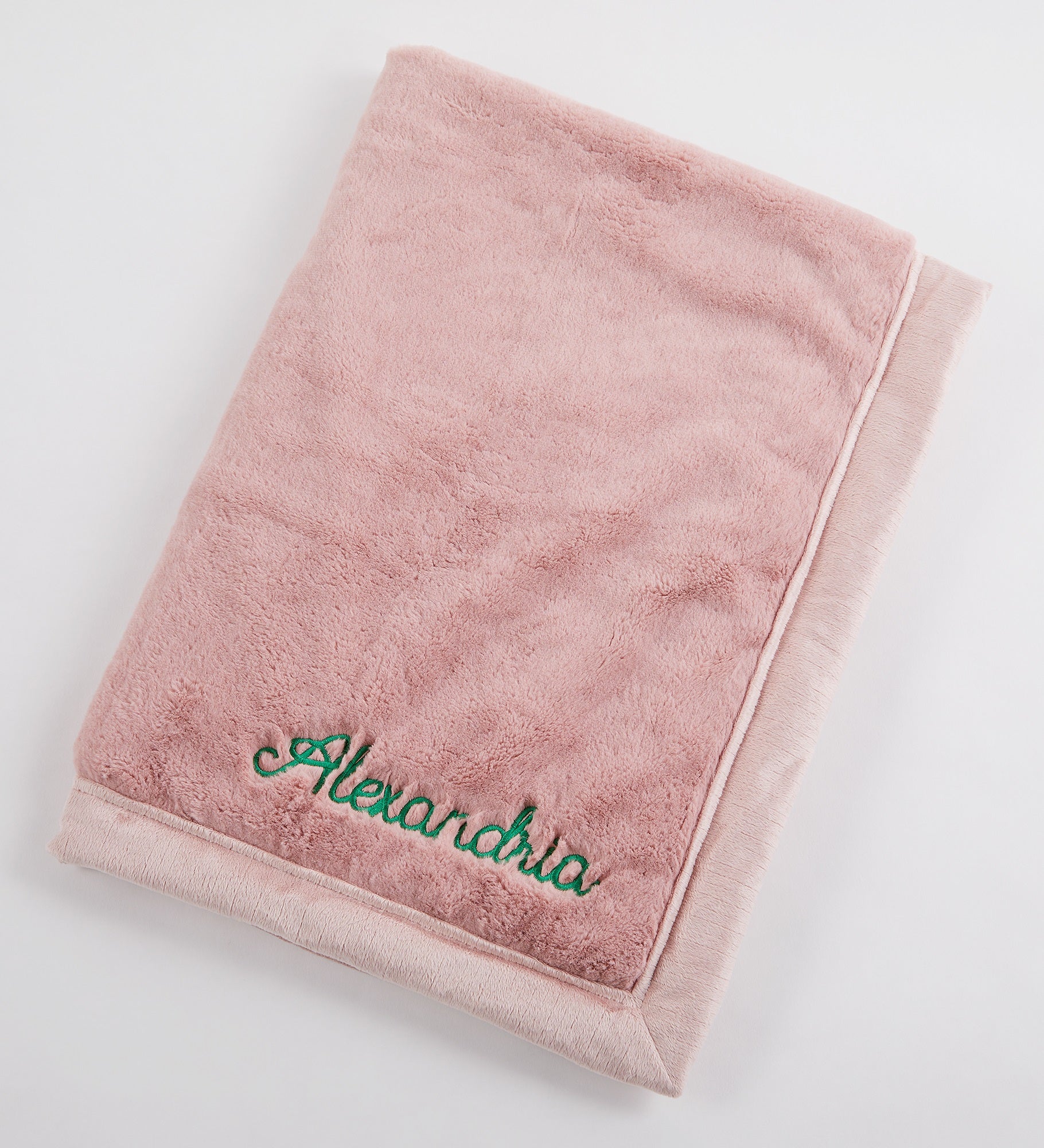 Embroidered Kids Receiving Blanket 30x40" in Ballet Slipper Pink