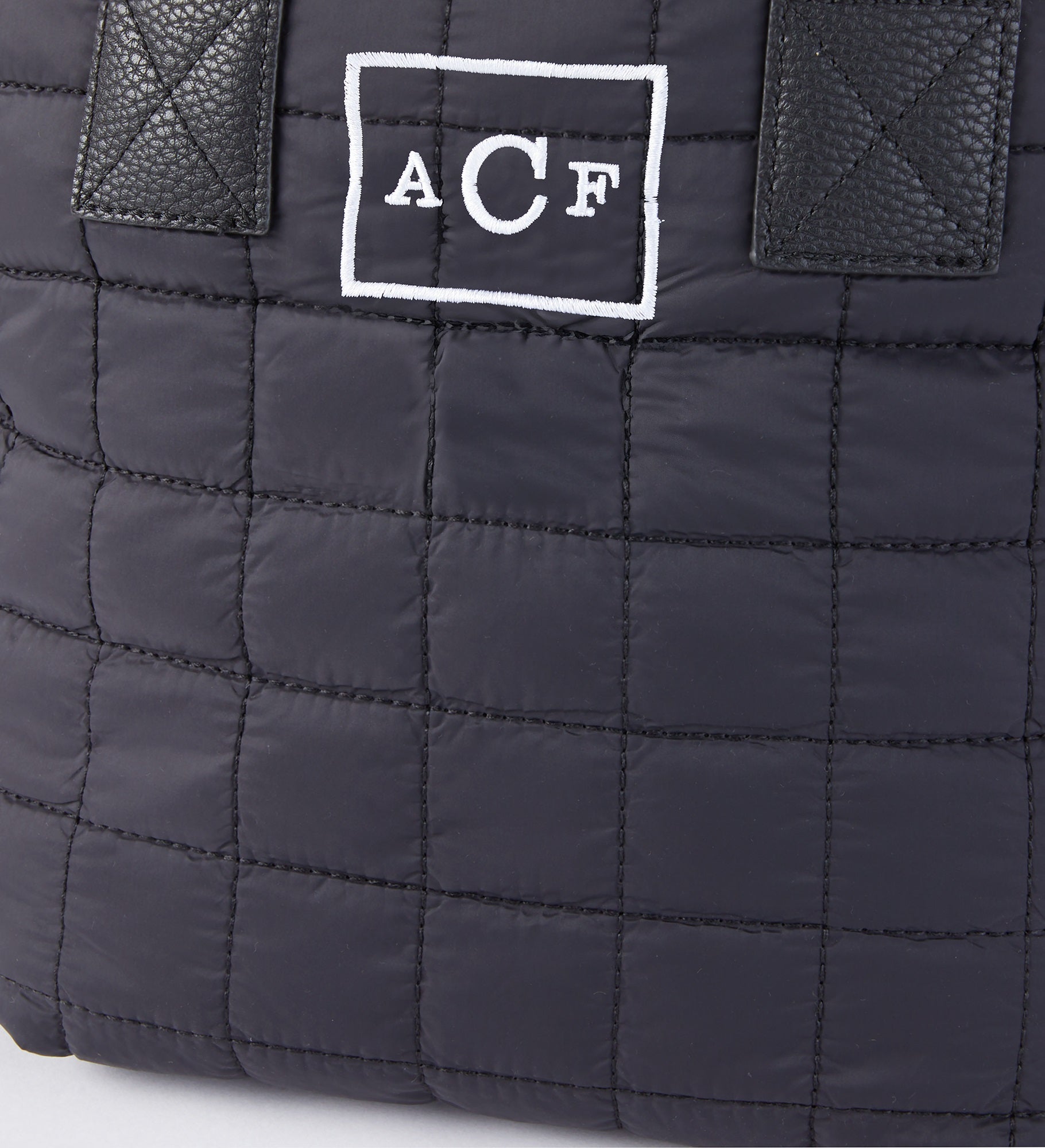 Embroidered Shiraleah Quilted Mini Tote in Black