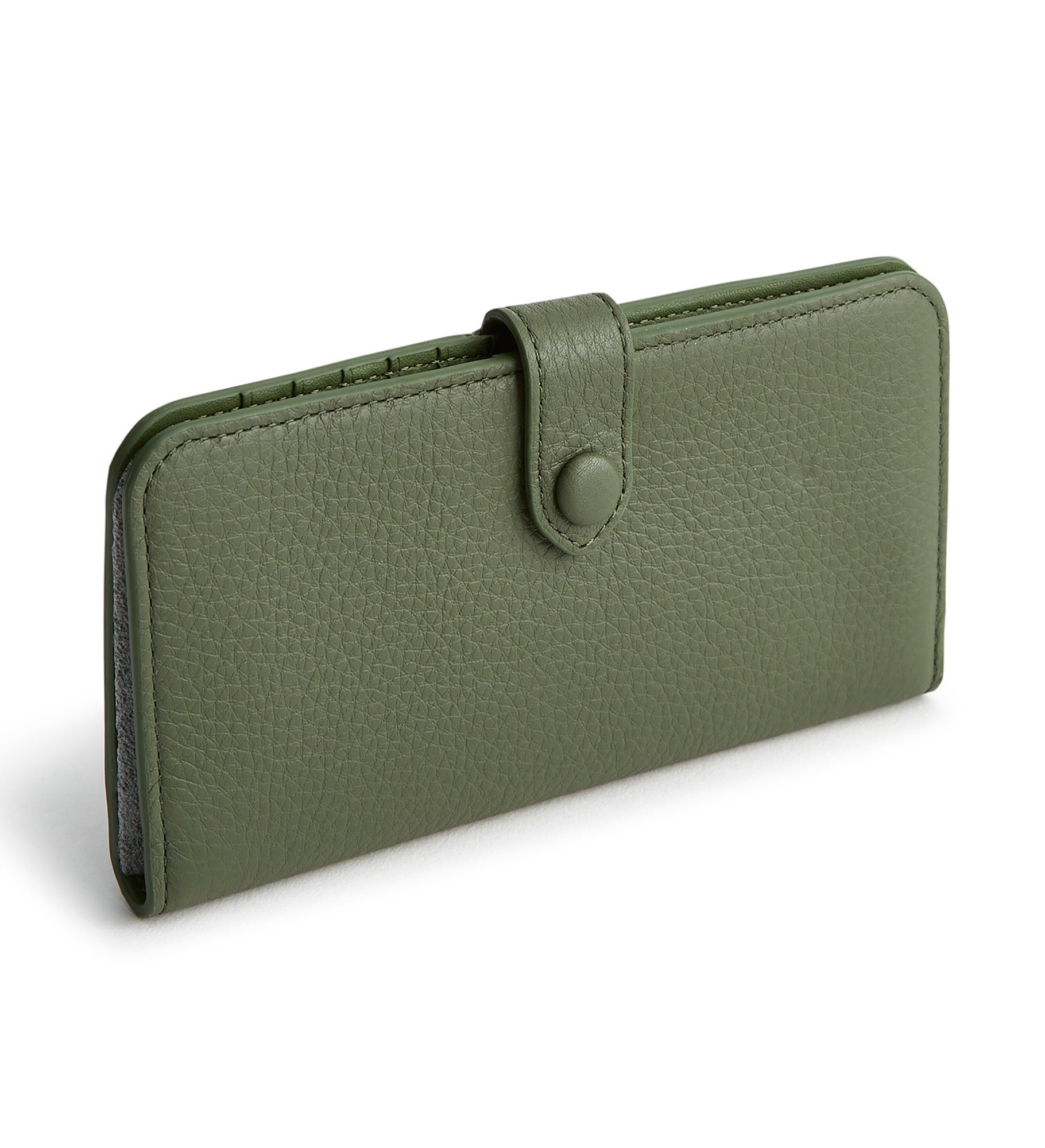 Vera Bradley Leather Tab Wallet in Bronze Green