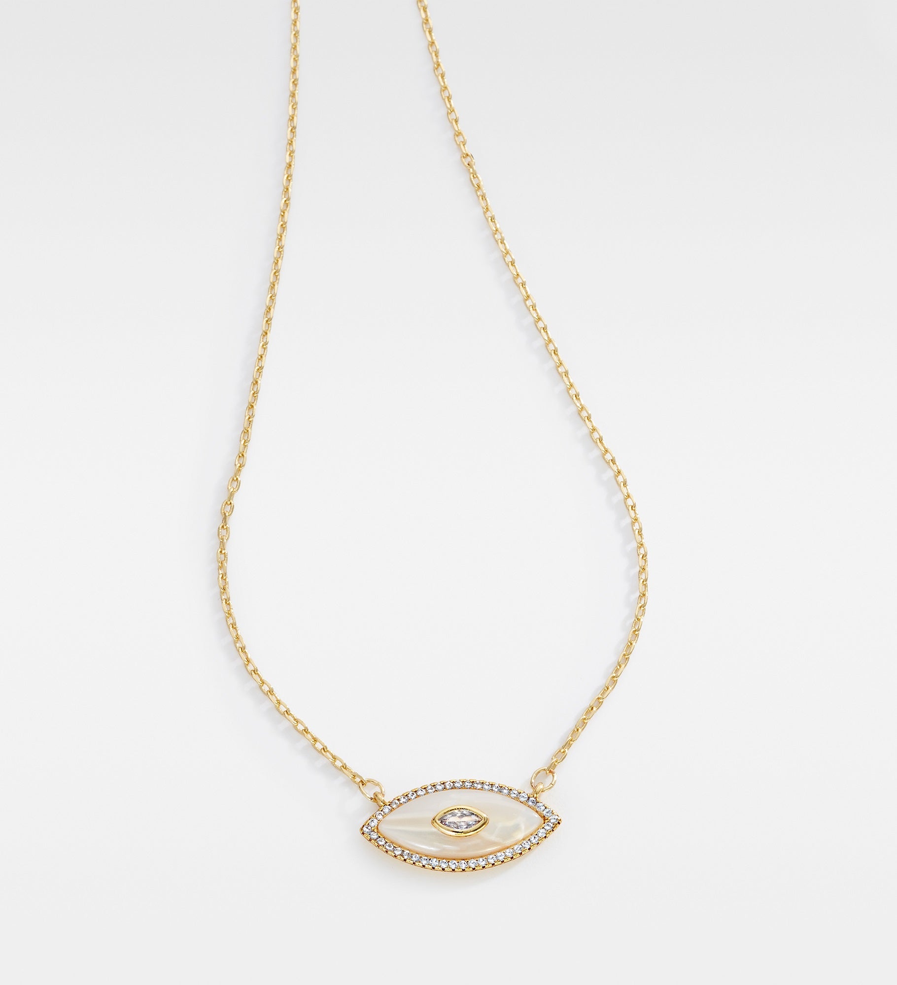 Kittenish Engraved Heart Box and Evil Eye Necklace Set