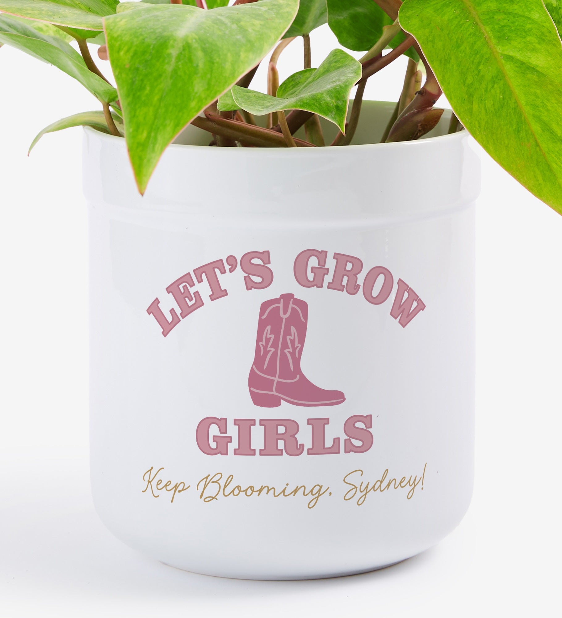 Personalized Let's Grow Girls Flower Pot by Jessie James Decker