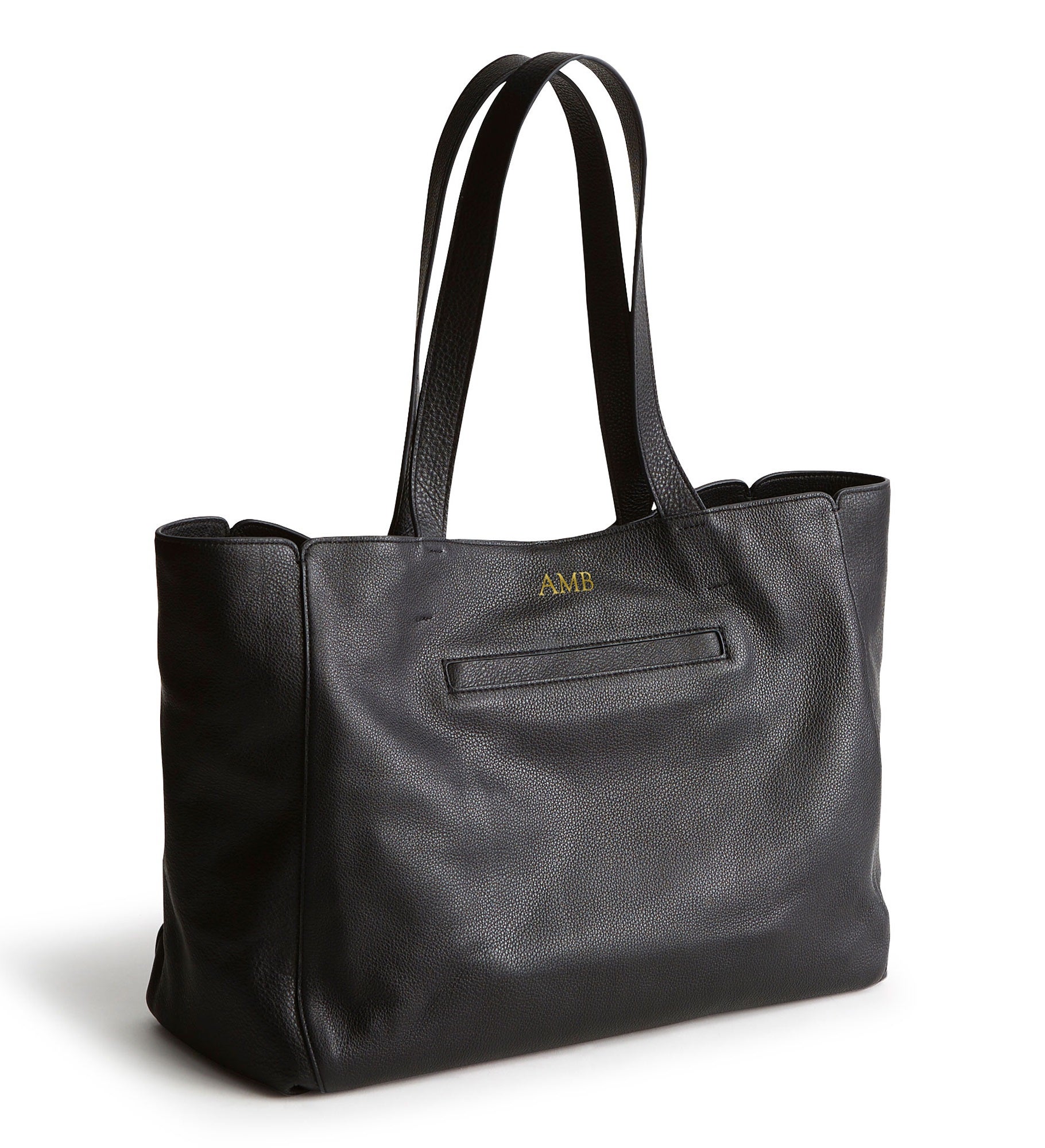 Debossed Vera Bradley Leather Hathaway Tote in Moonless Night