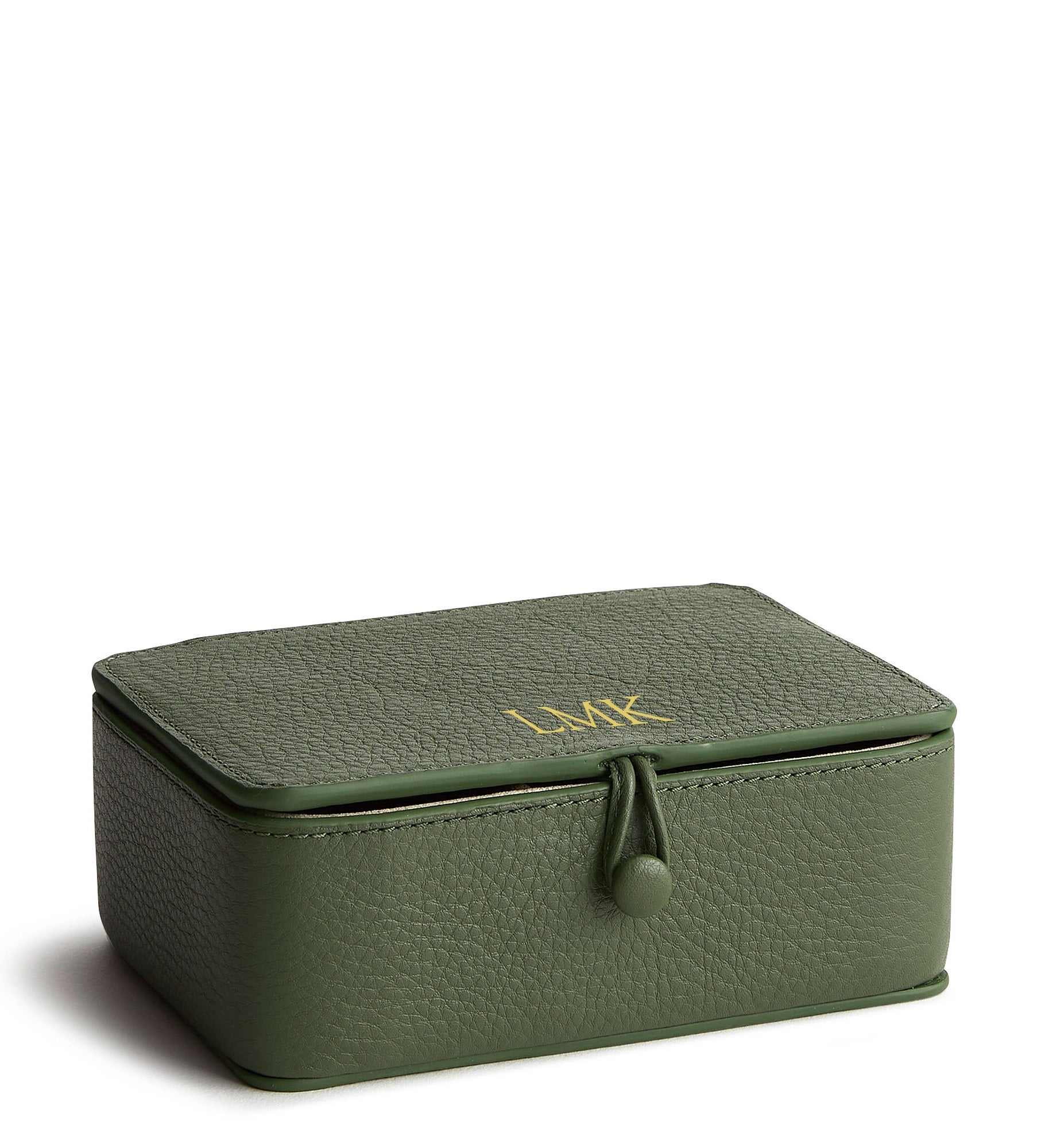 Debossed Vera Bradley Leather Jewelry Box in Bronze Green