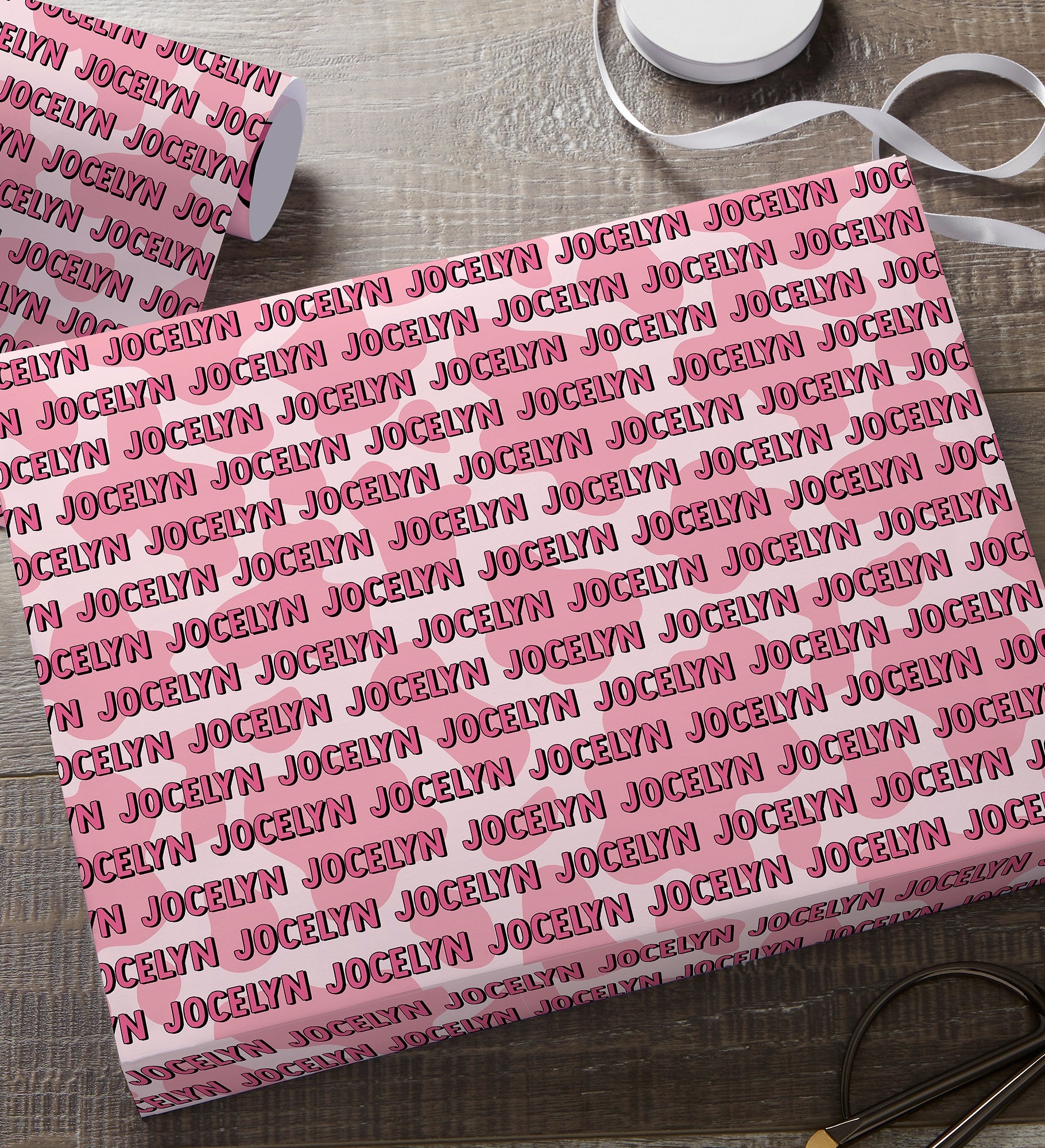 Kittenish Cowgirl Chic Personalized Wrapping Paper