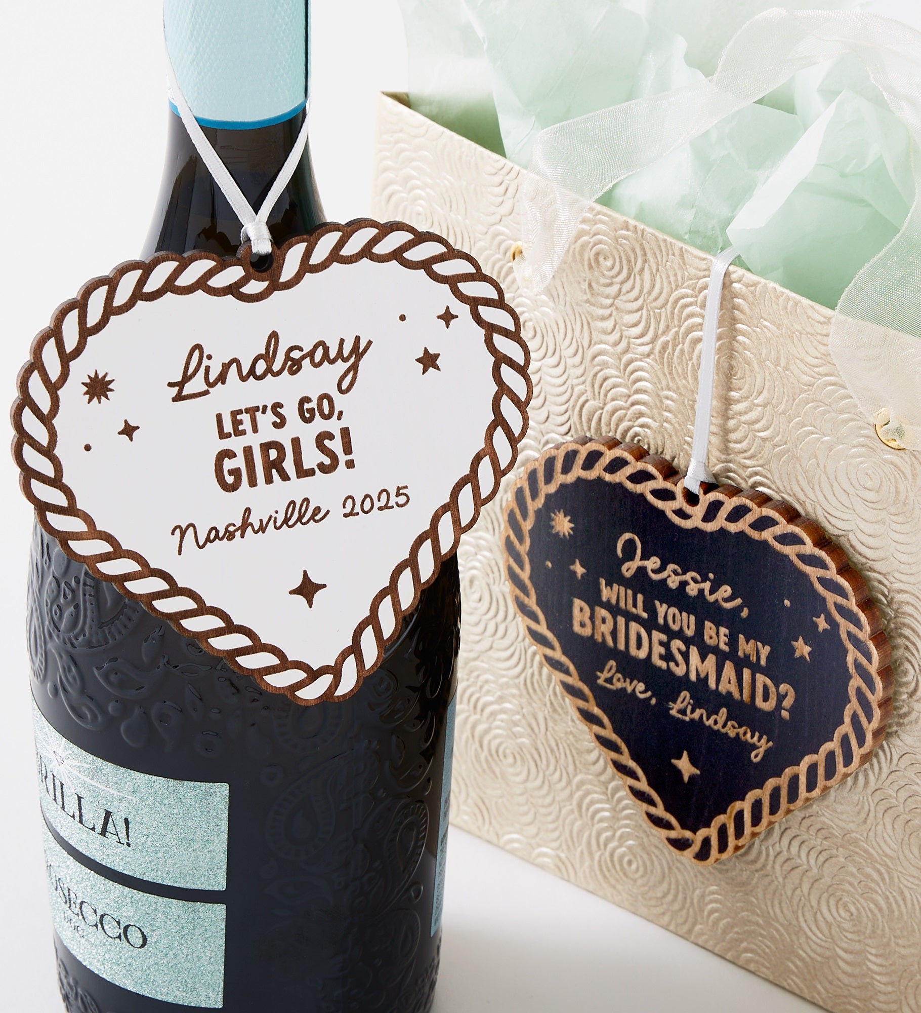 Kittenish Engraved Heart Gift Tag & Ornament