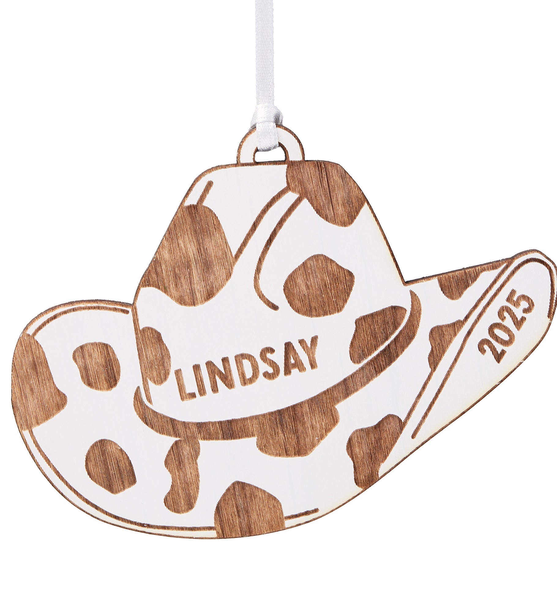 Kittenish Engraved Cowgirl Hat Gift Tag & Ornament