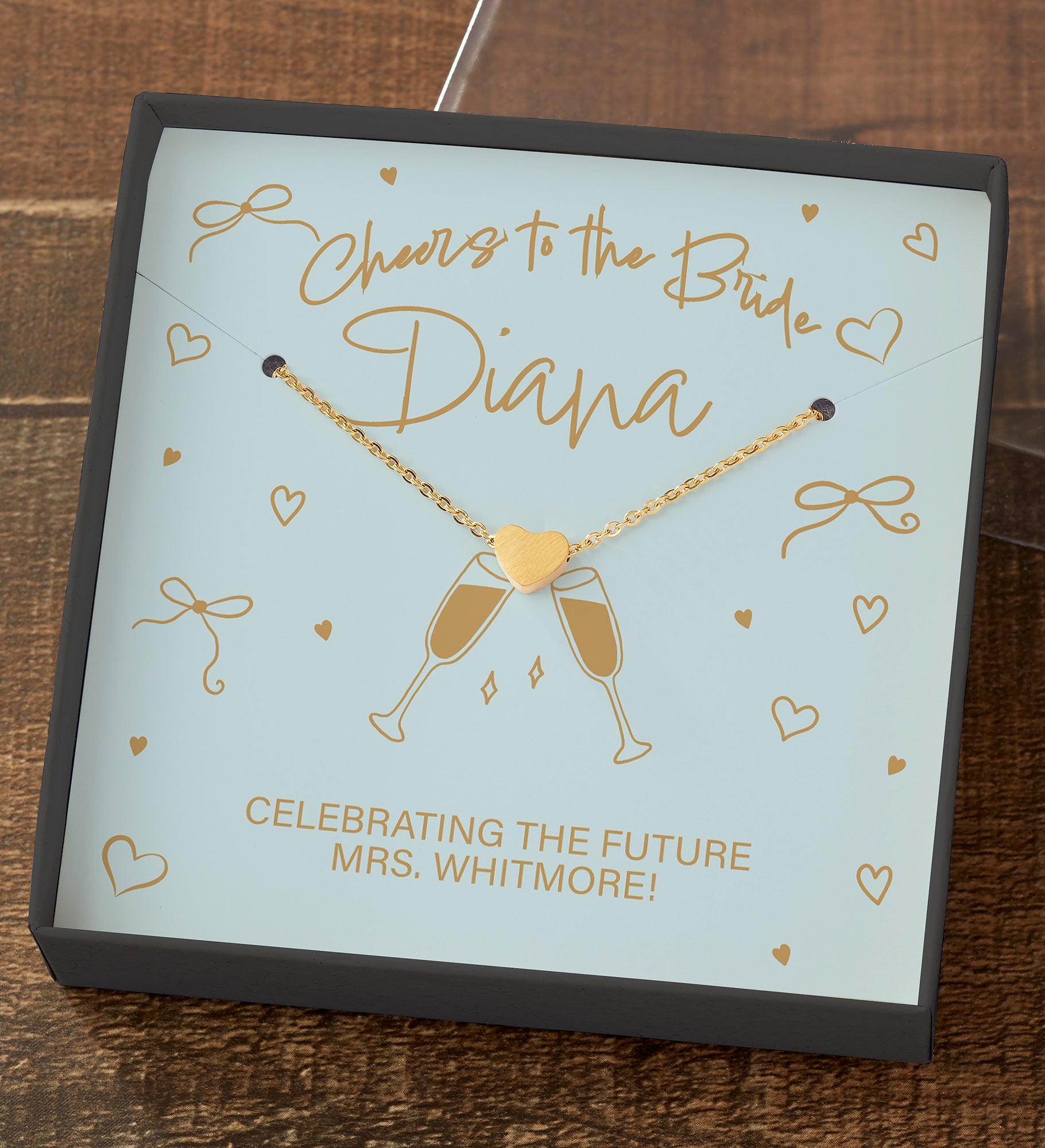 Kittenish Necklace in Printed Bridal Card Box 