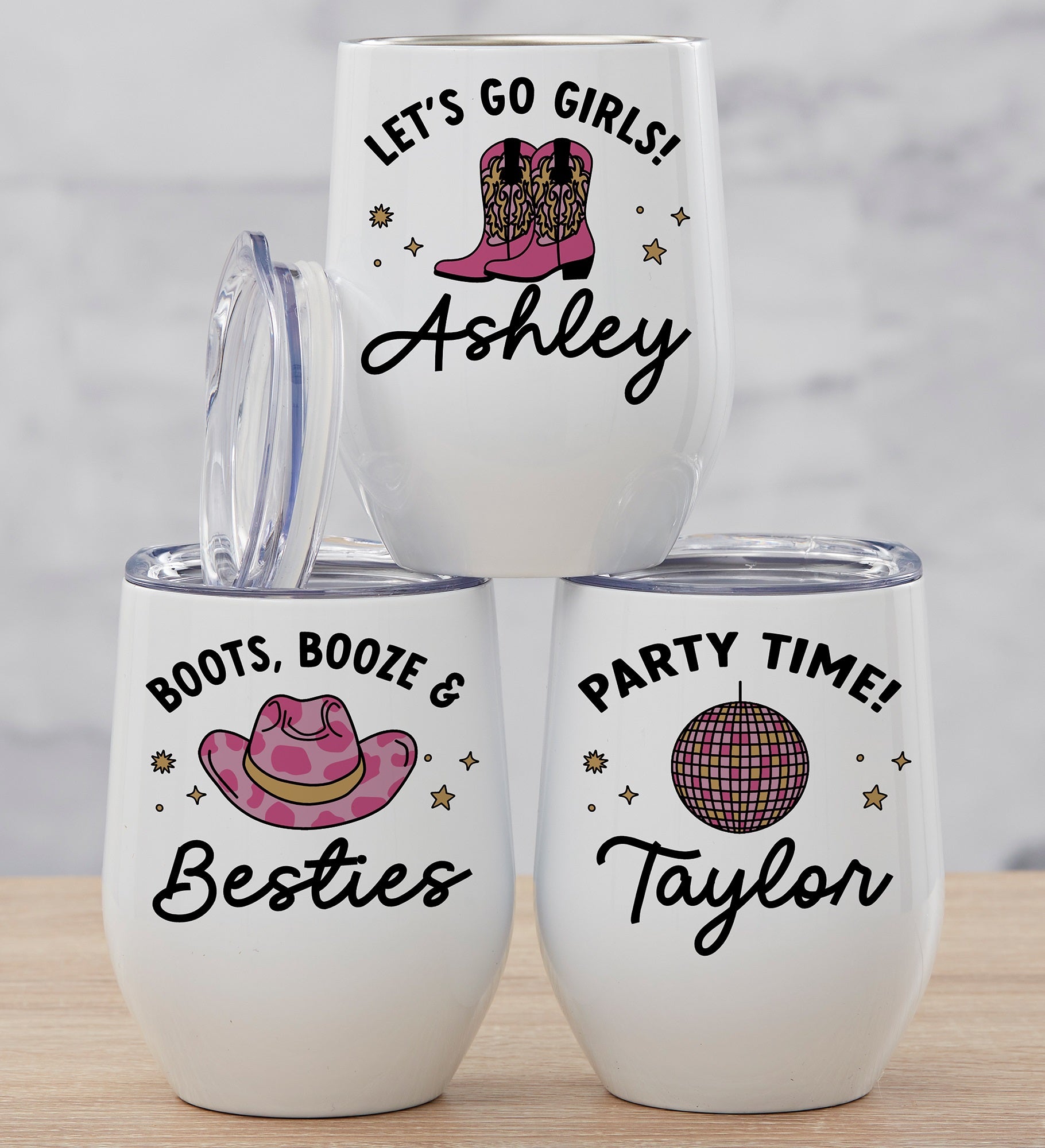 Kittenish Western Personalized Insulated Wine Tumbler
