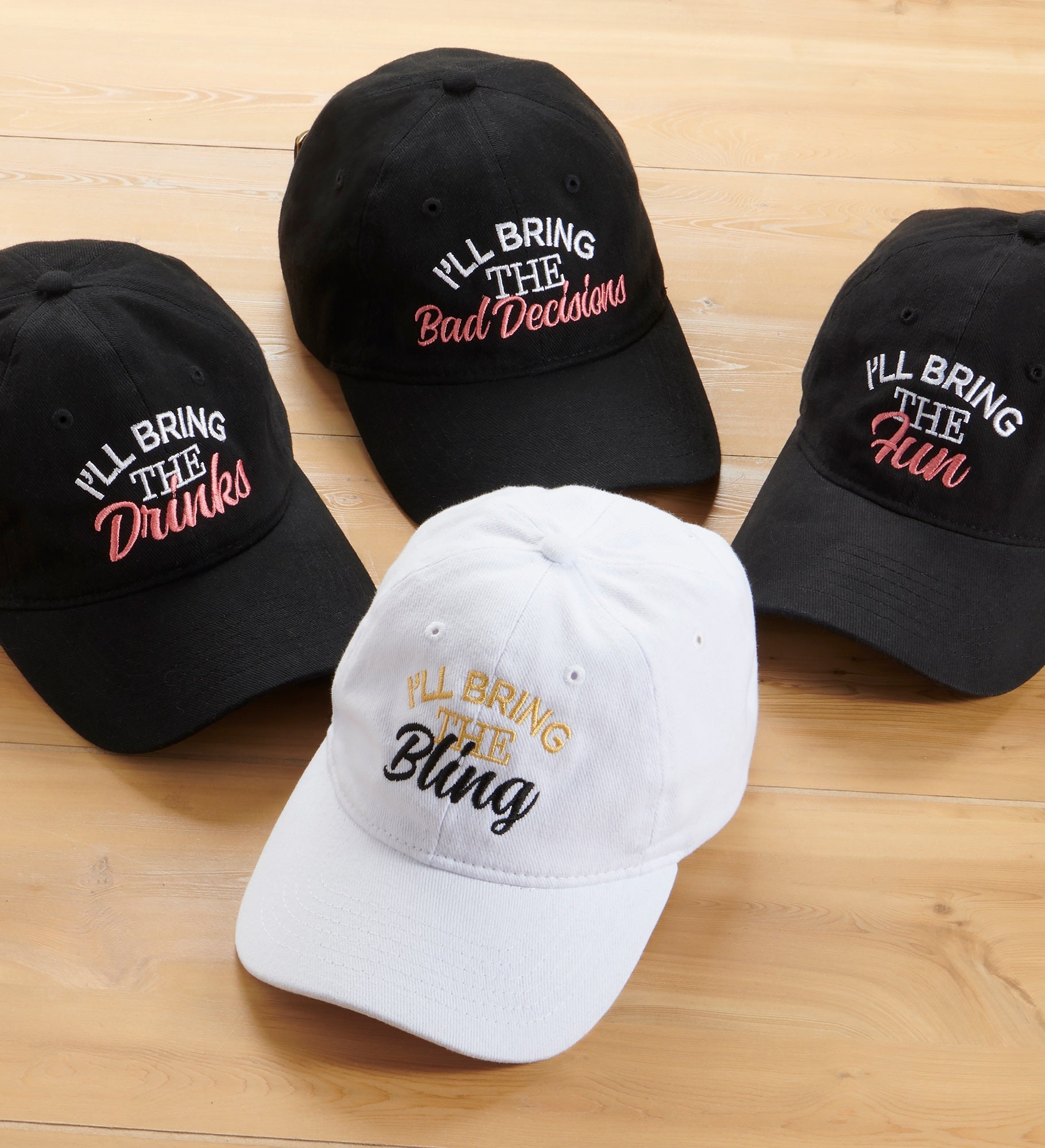 Kittenish "I'll Bring The" Embroidered Baseball Caps