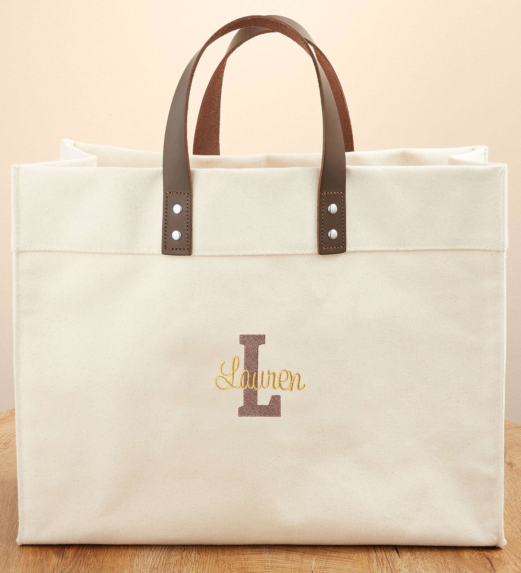 Embroidered Name/Initial Canvas Tote Bag by Jessie James Decker