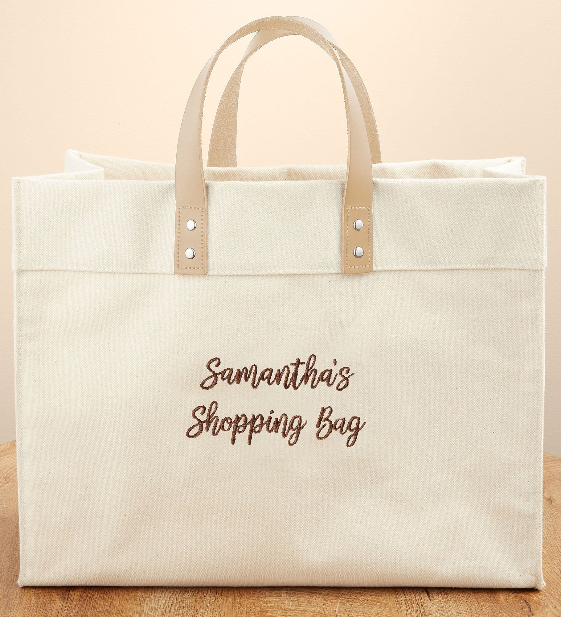 Kittenish Write Your Own Embroidered Canvas Tote Bag