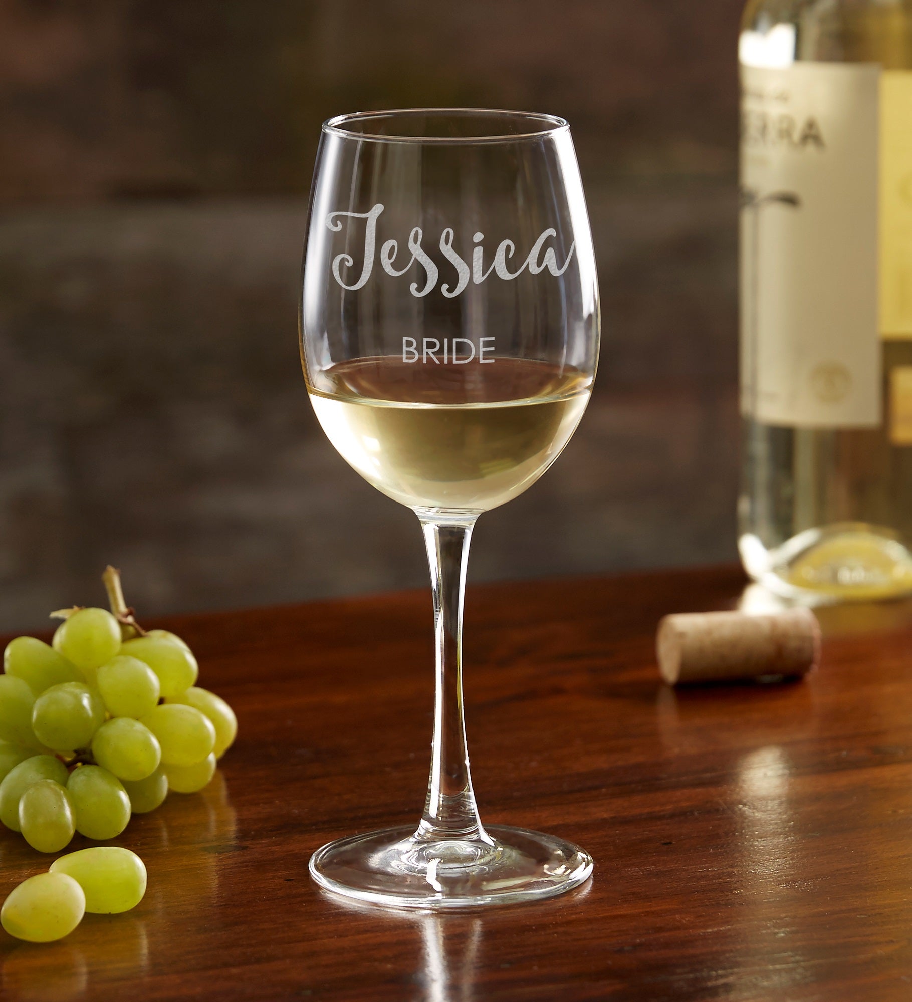 Kittenish Bridal Party Etched Wine Glass Collection