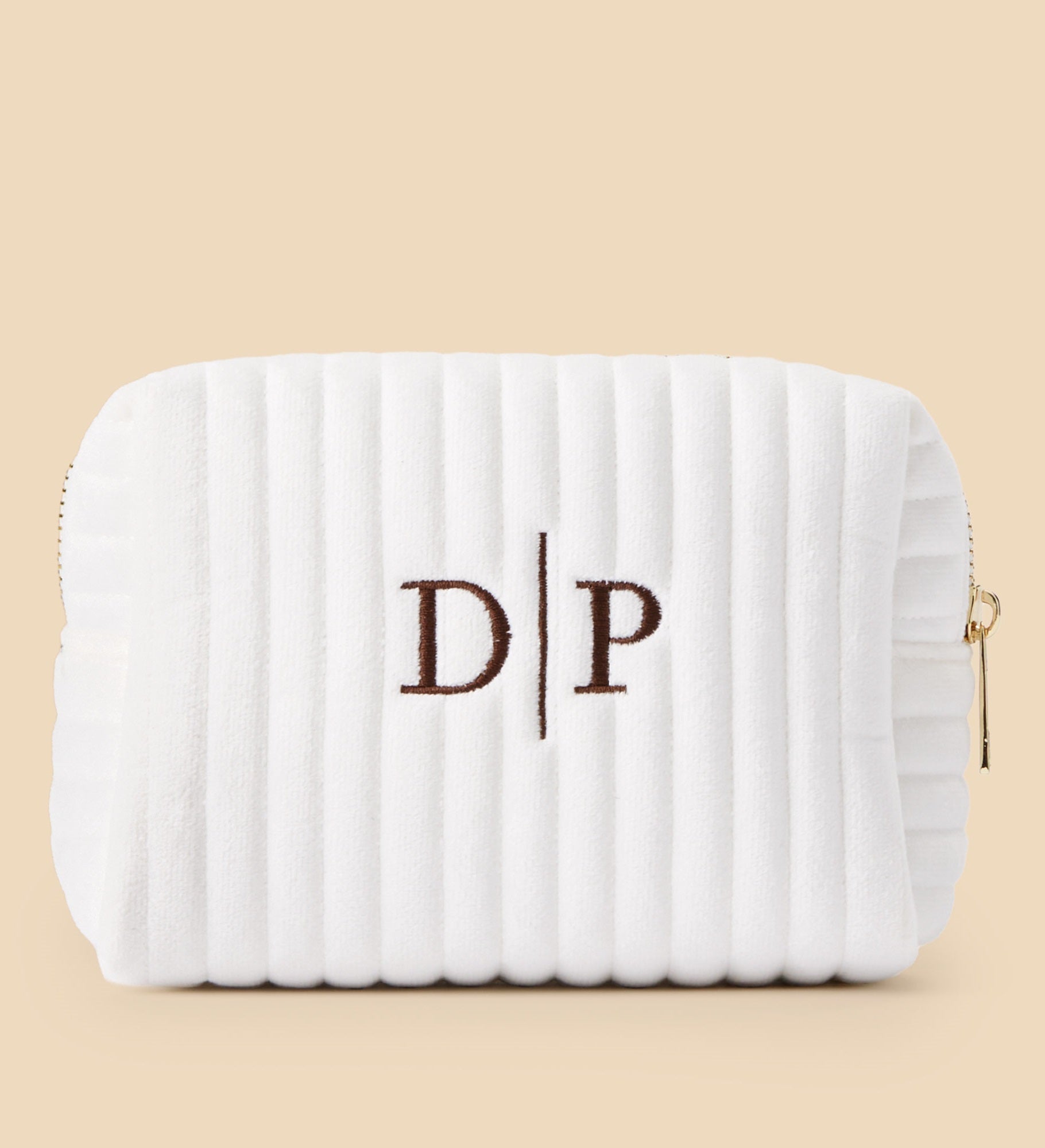 Kittenish Embroidered Small Velvet Makeup Bags