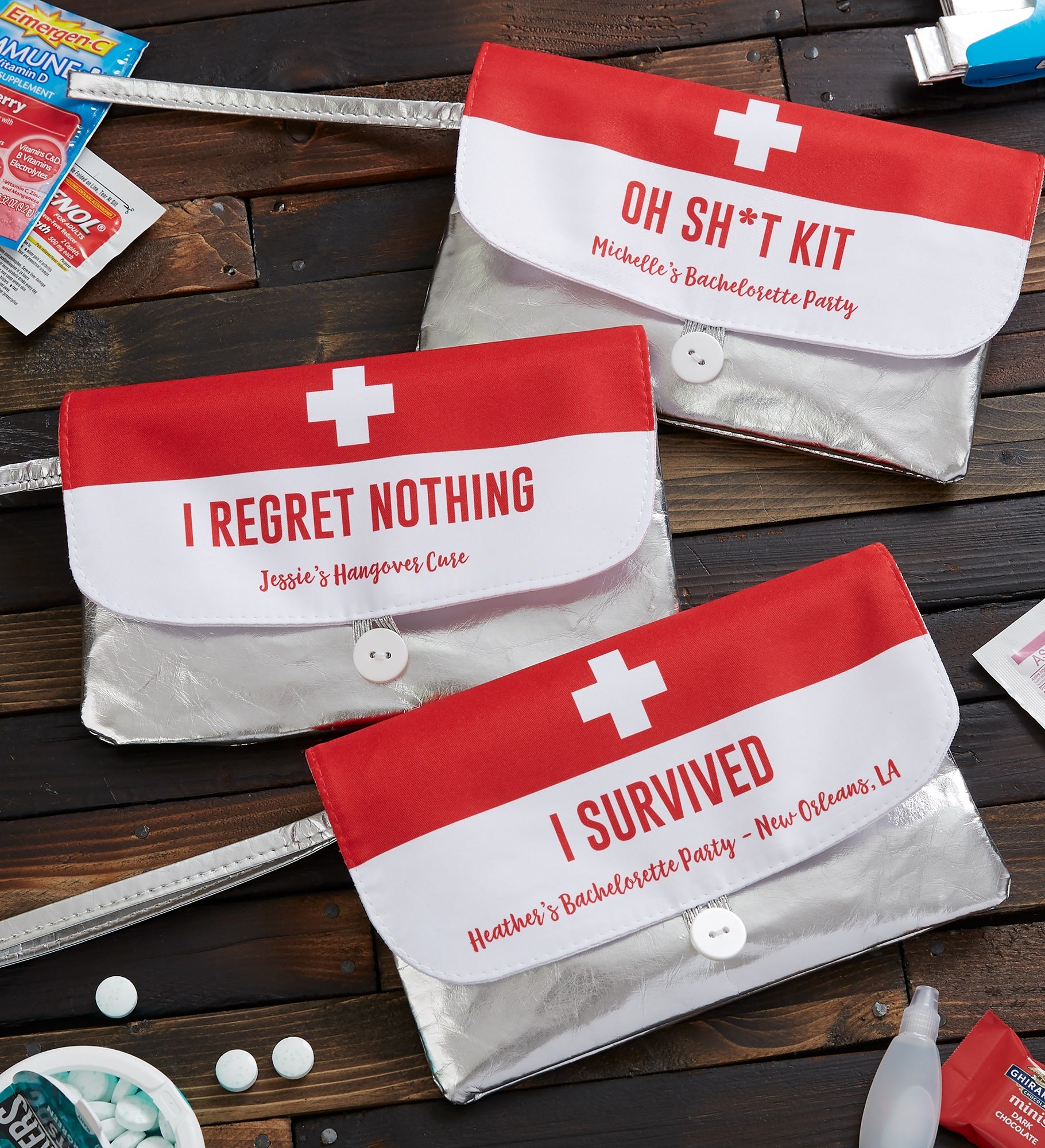 Kittenish Party Survival Kit Personalized Wristlet
