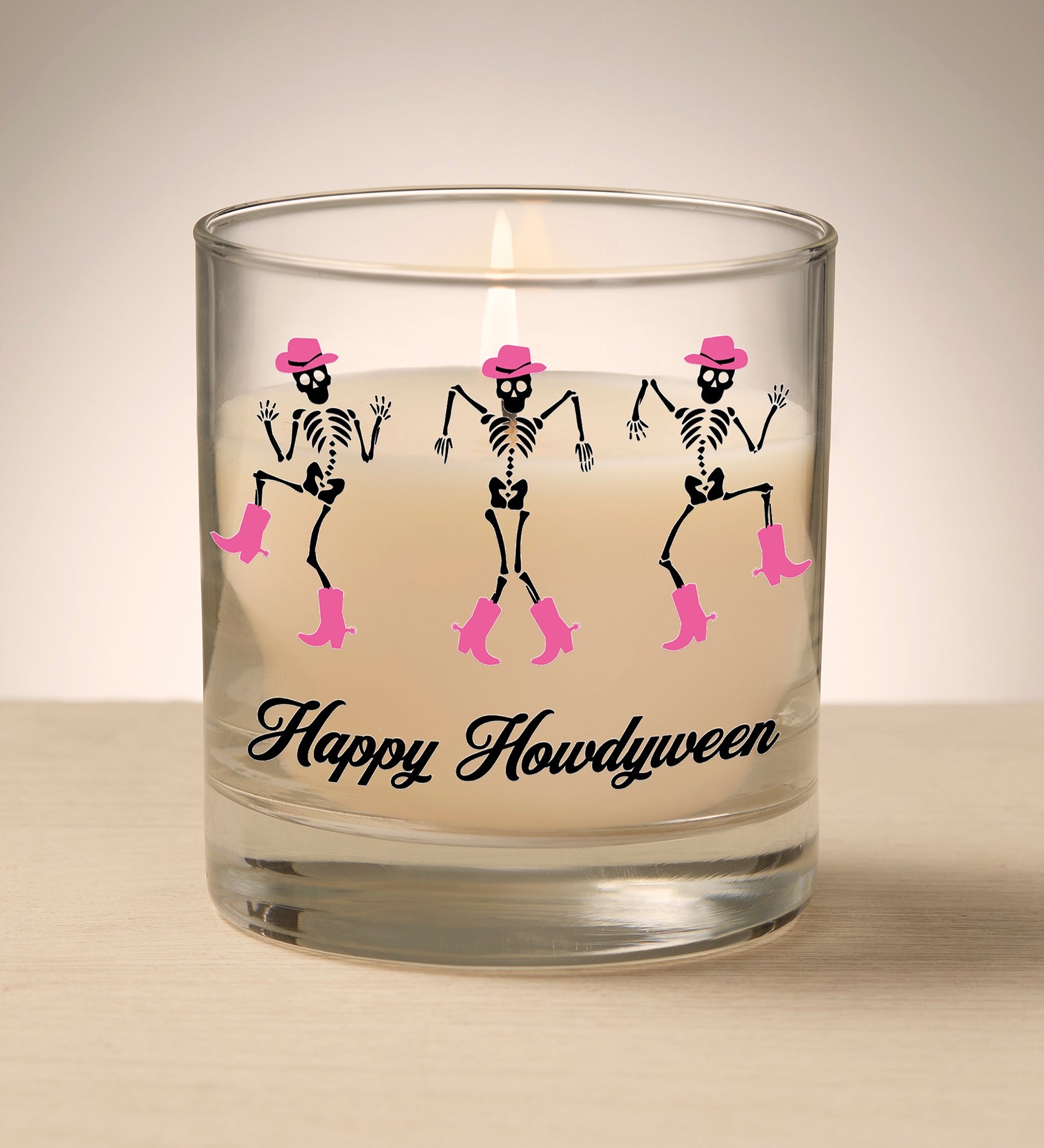 Kittenish Personalized Pinkoween Glass Candle
