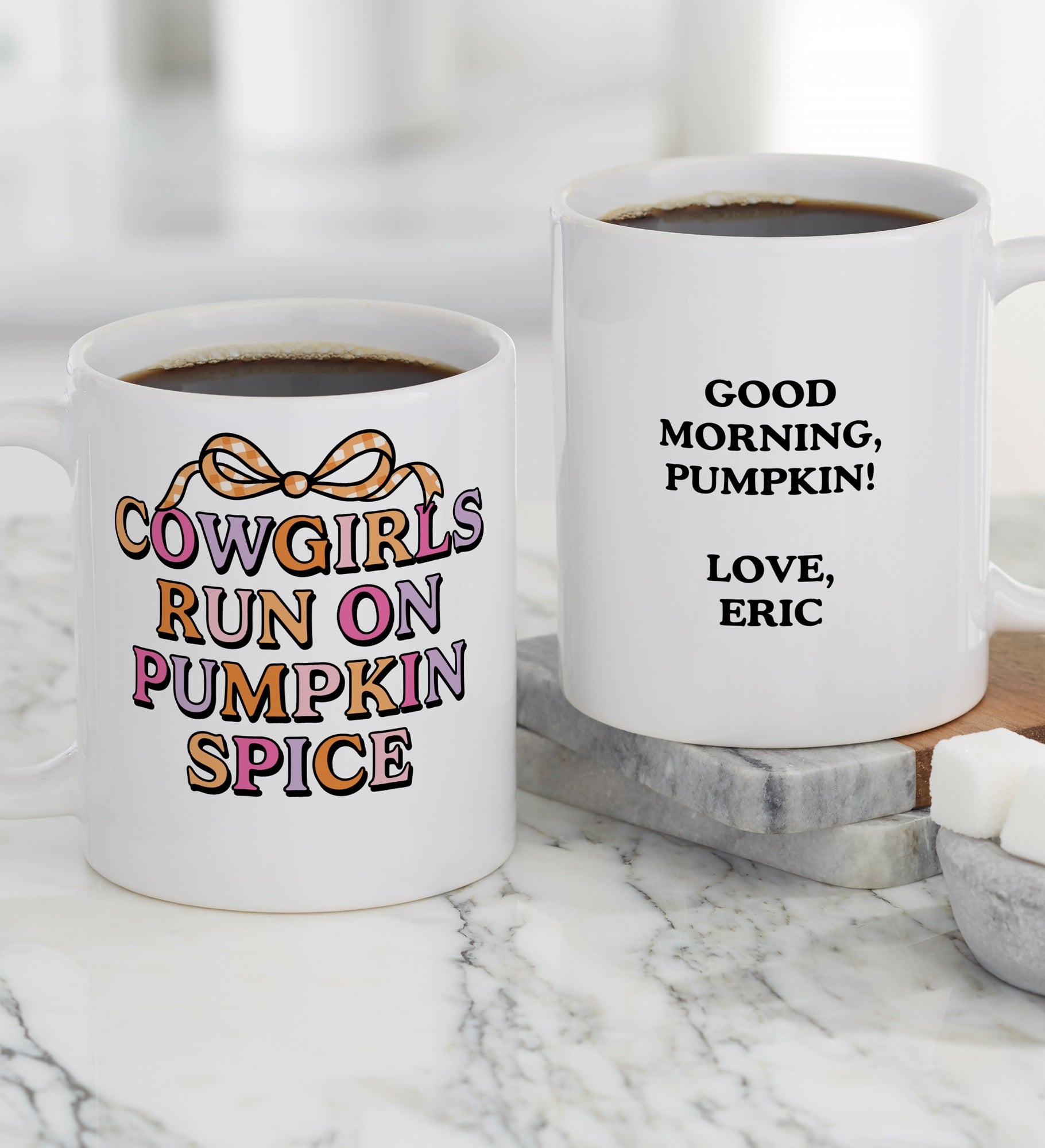 Kittenish Personalized Pinkoween Coffee Mugs 