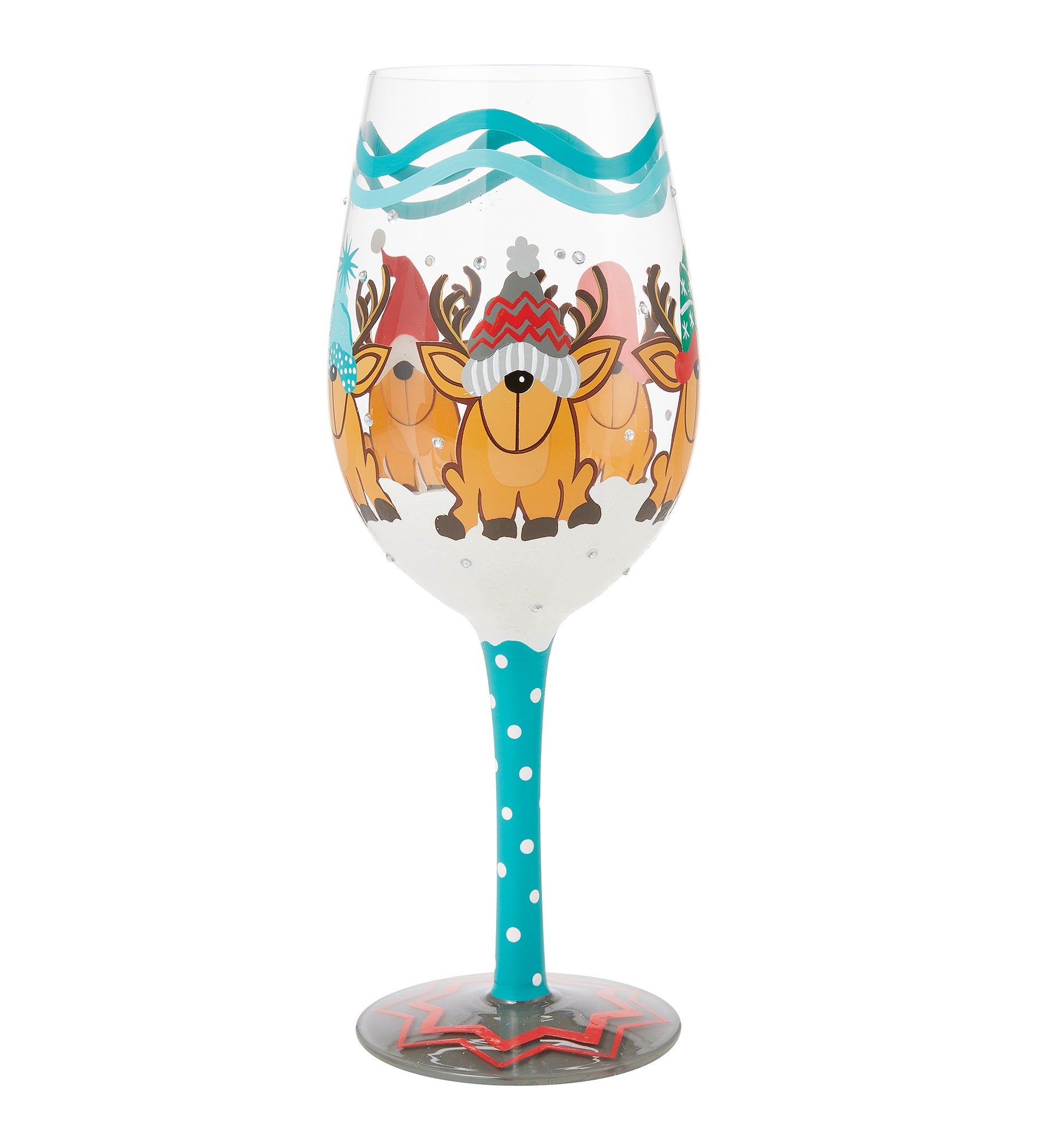 Reindeer Games Wine Glass